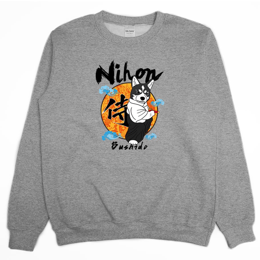 拔刀哈士奇(大學T)Hamburger T-Shirt Shop