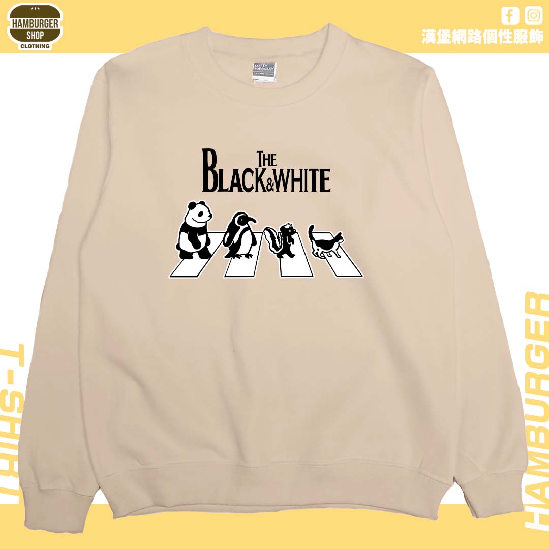 黑白動物(大學T)Hamburger T-shirt shop