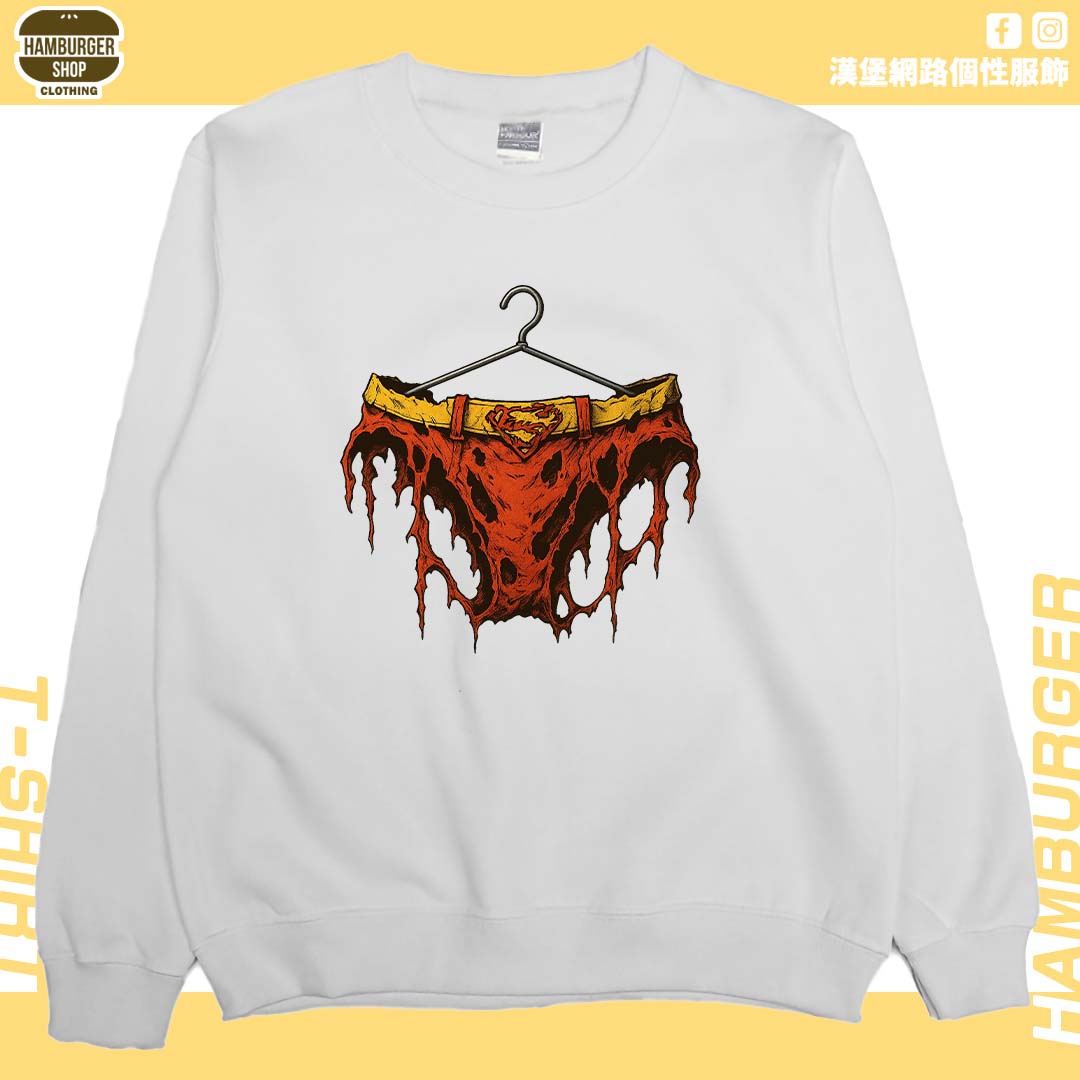 正義胖次(戰損版)(大學T)Hamburger T-shirt shop