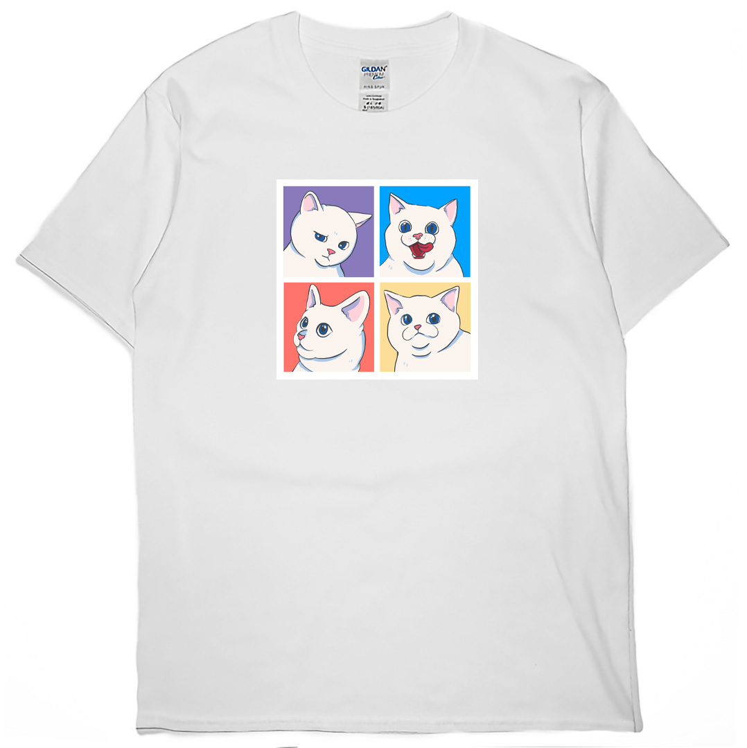 貓肖像(短T)Hamburger T-shirt shop