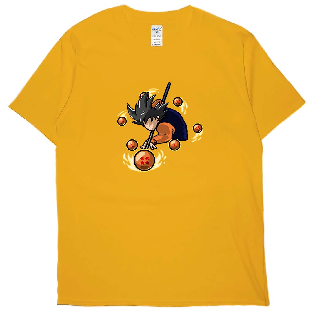 零碼出清 - 龍珠撞球(短T) 橘黃L