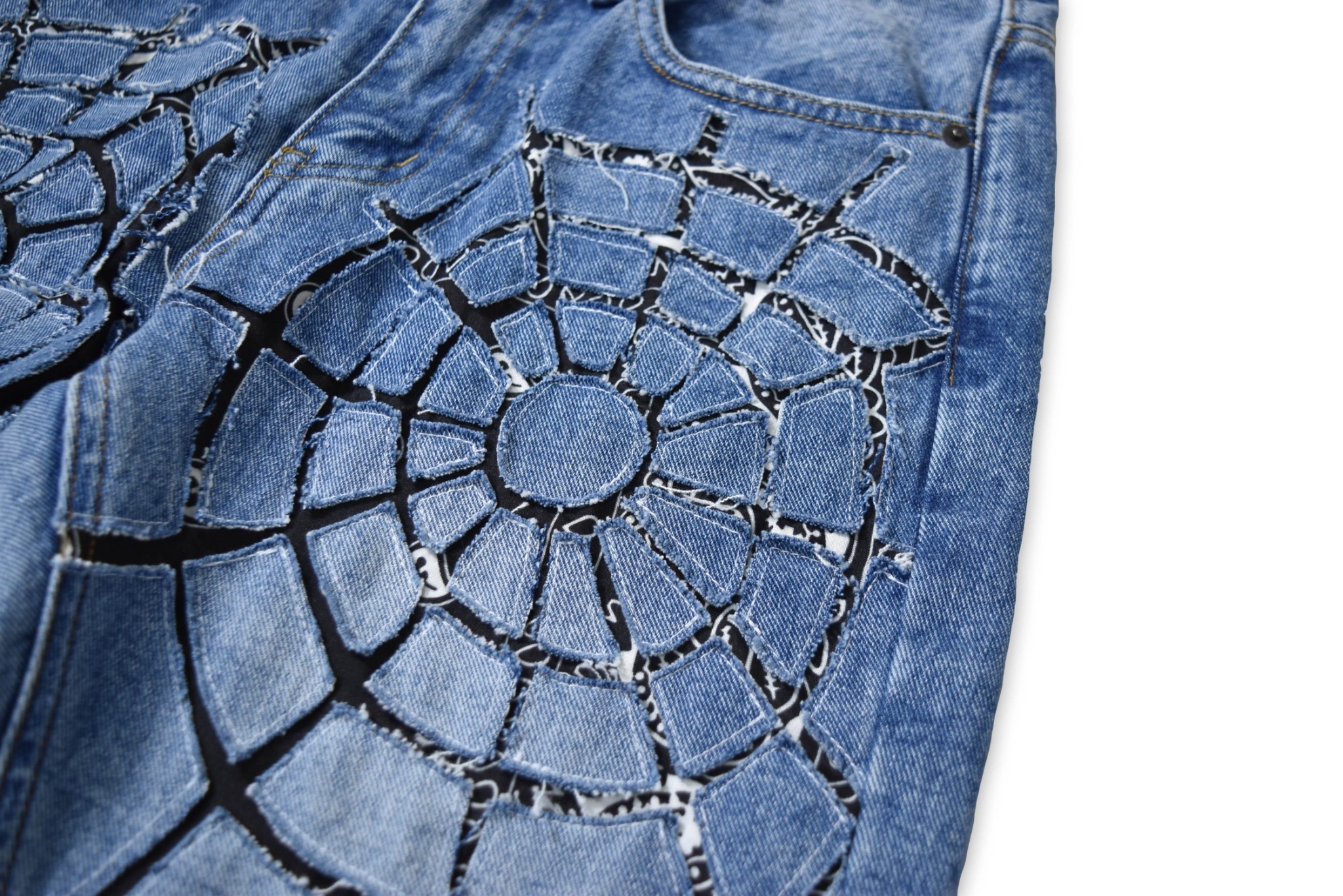SPIDER AMOEBA JEANS 網格牛仔褲