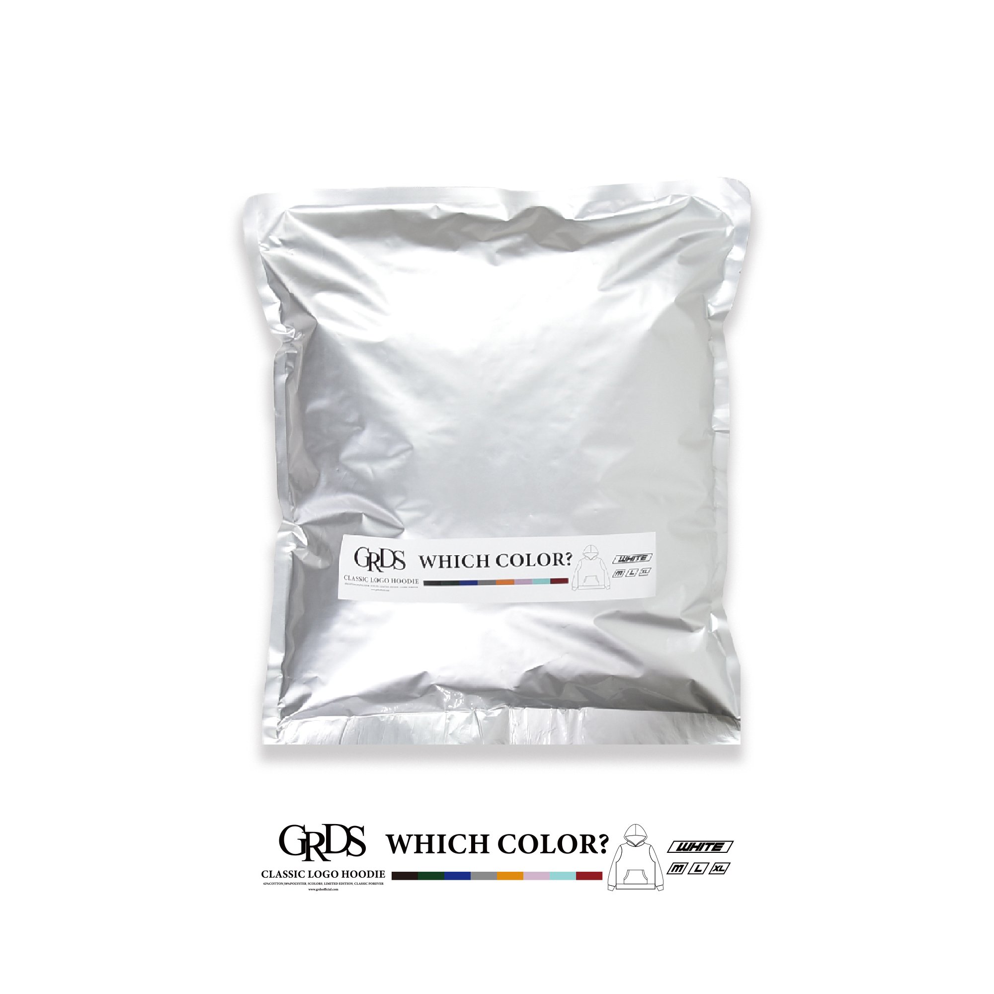 GRDS CLASSIC LOGO HOODIE 16COLORS(白) GRDS CLASSIC LOGO HOODIE 16COLORS(白)