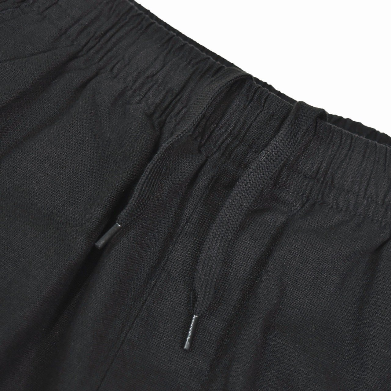 SCRIPT LINEN SHORTS(黑)