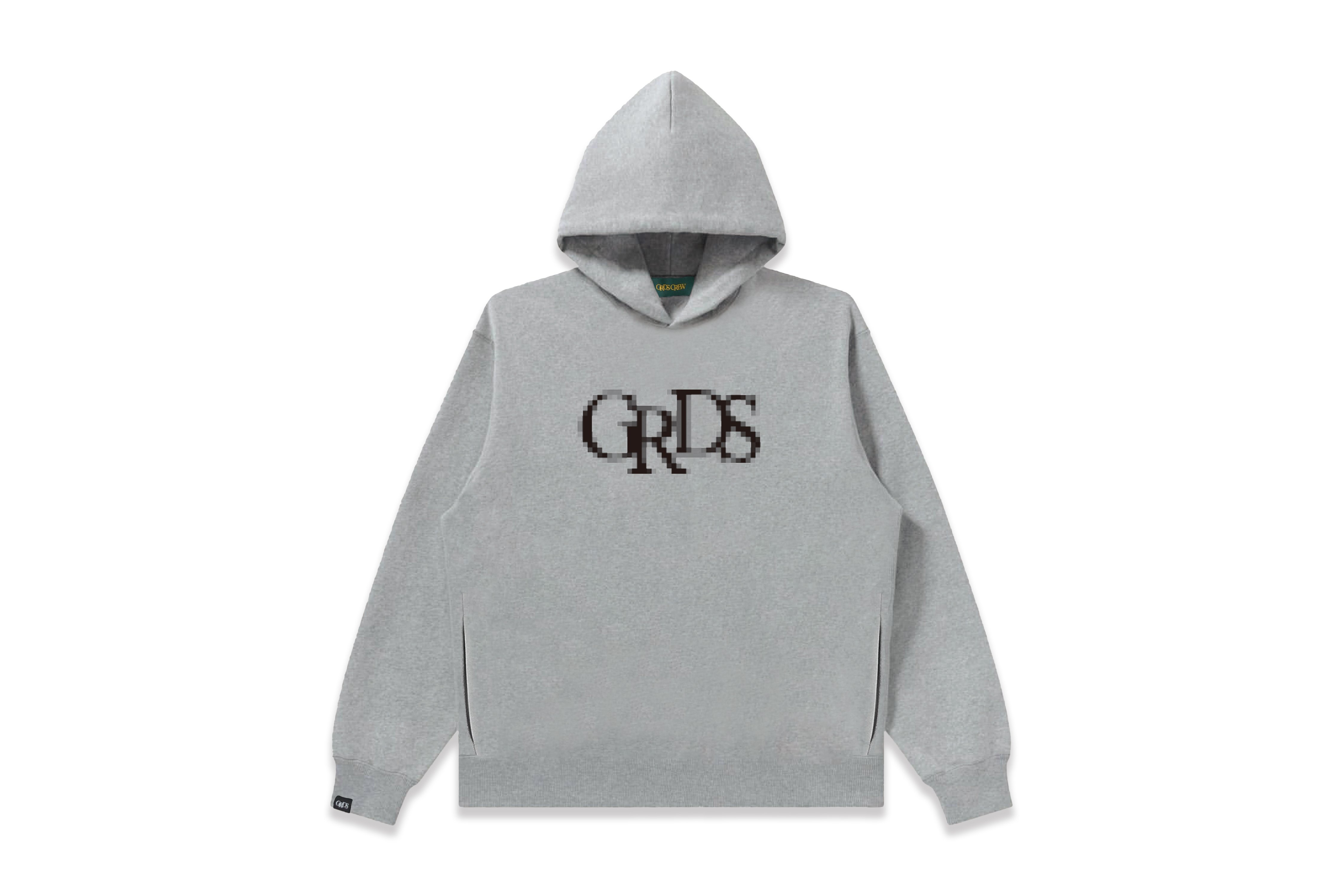 GRDS PIXEL LOGO HOODIE(灰) GRDS PIXEL LOGO HOODIE(灰)