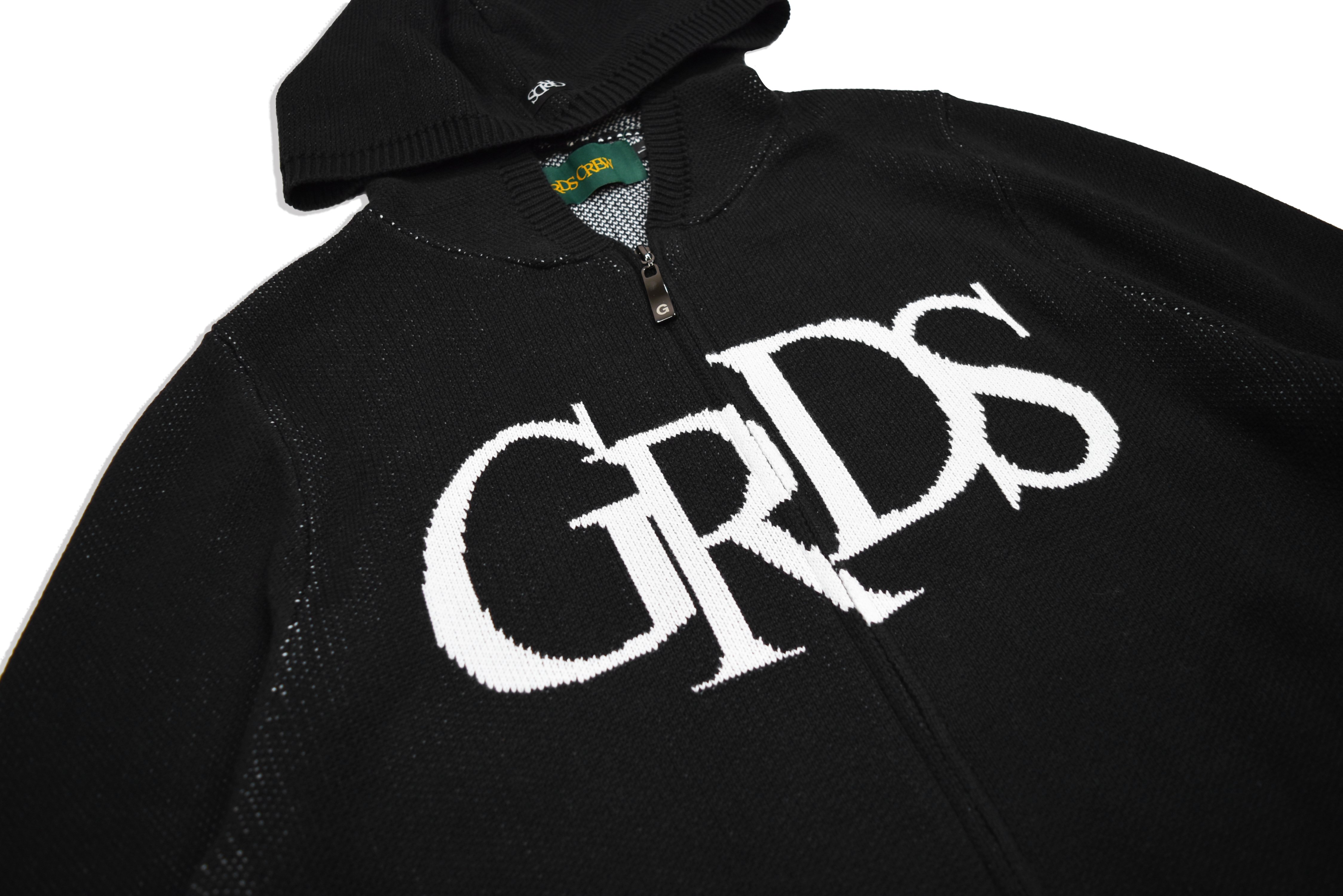CLASSIC LOGO KNIT ZIPPER HOODIE(黑)