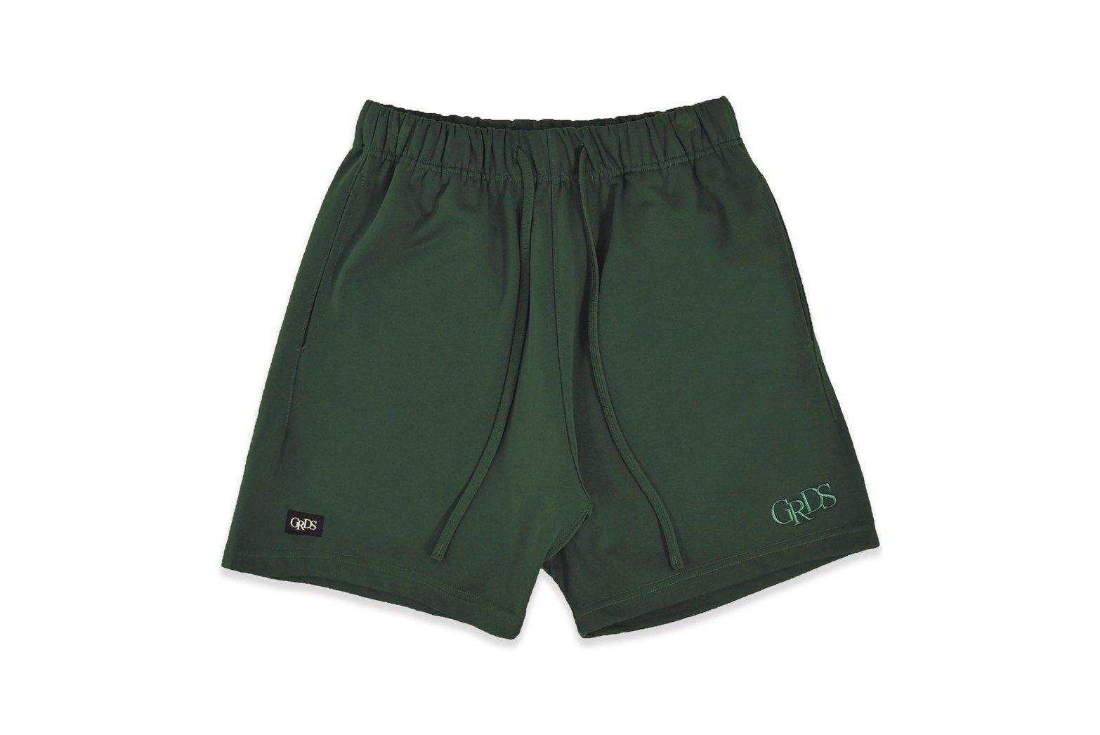 CLASSIC EMBROIDERY COTTON SHORTS(墨綠/綠)