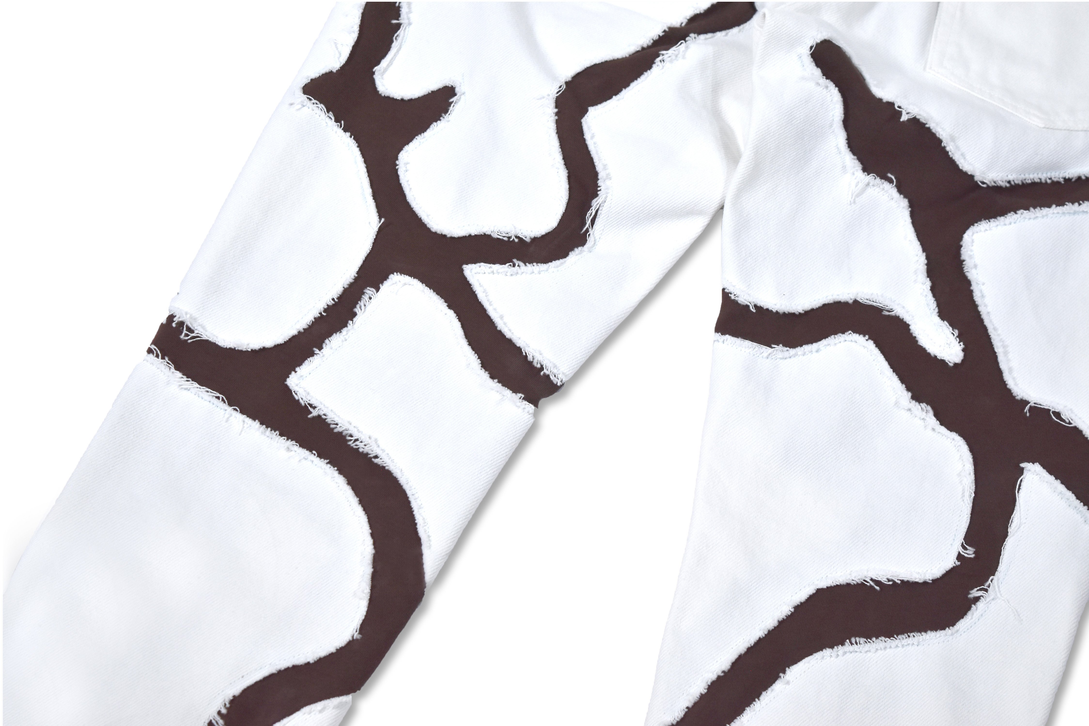 RIVER PATCH JEANS(白)