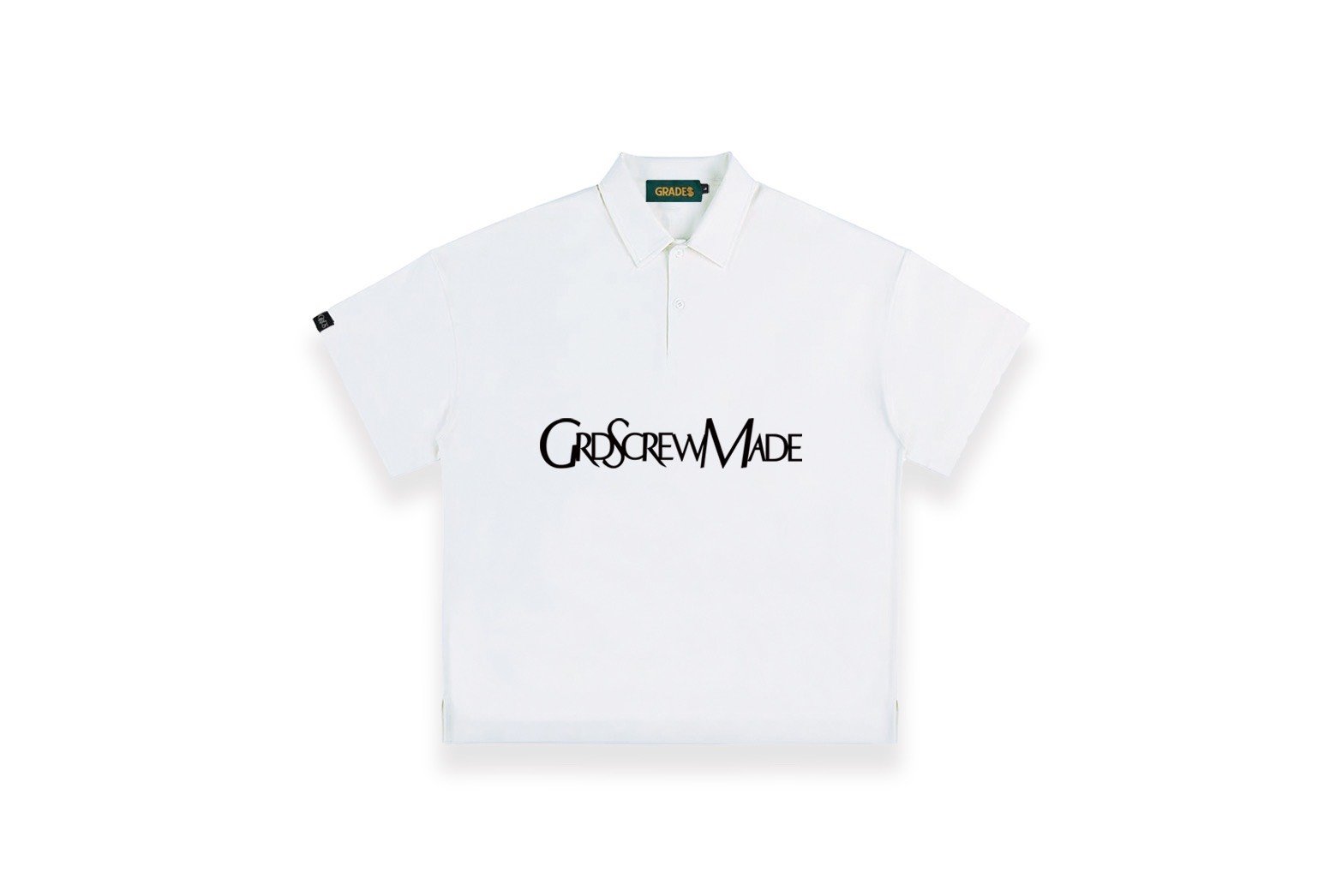 DISTORT LOGO POLO TEE(白)