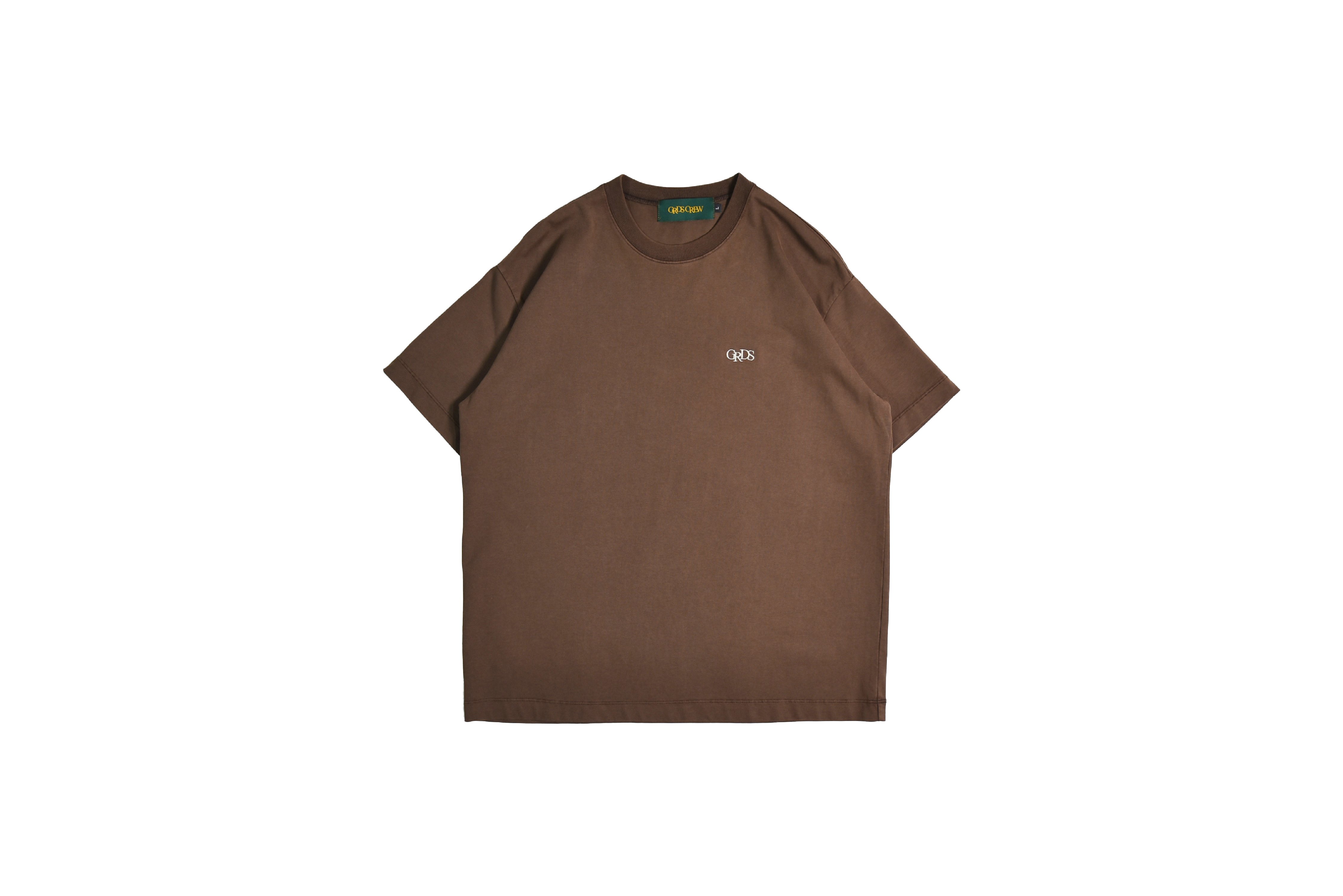 Embroidered Classic Logo Plain T-SHIRT(洗舊咖啡) Embroidered Classic Logo Plain T-SHIRT(洗舊咖啡)