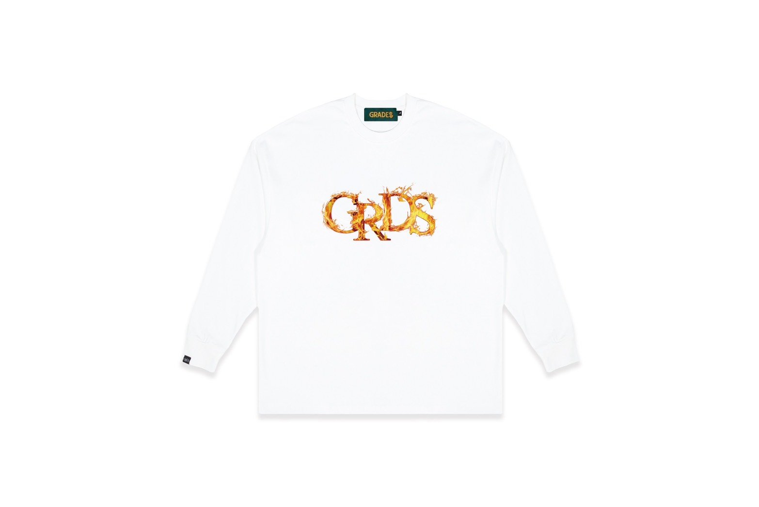 FIRE LOGO L/S Tee(白)