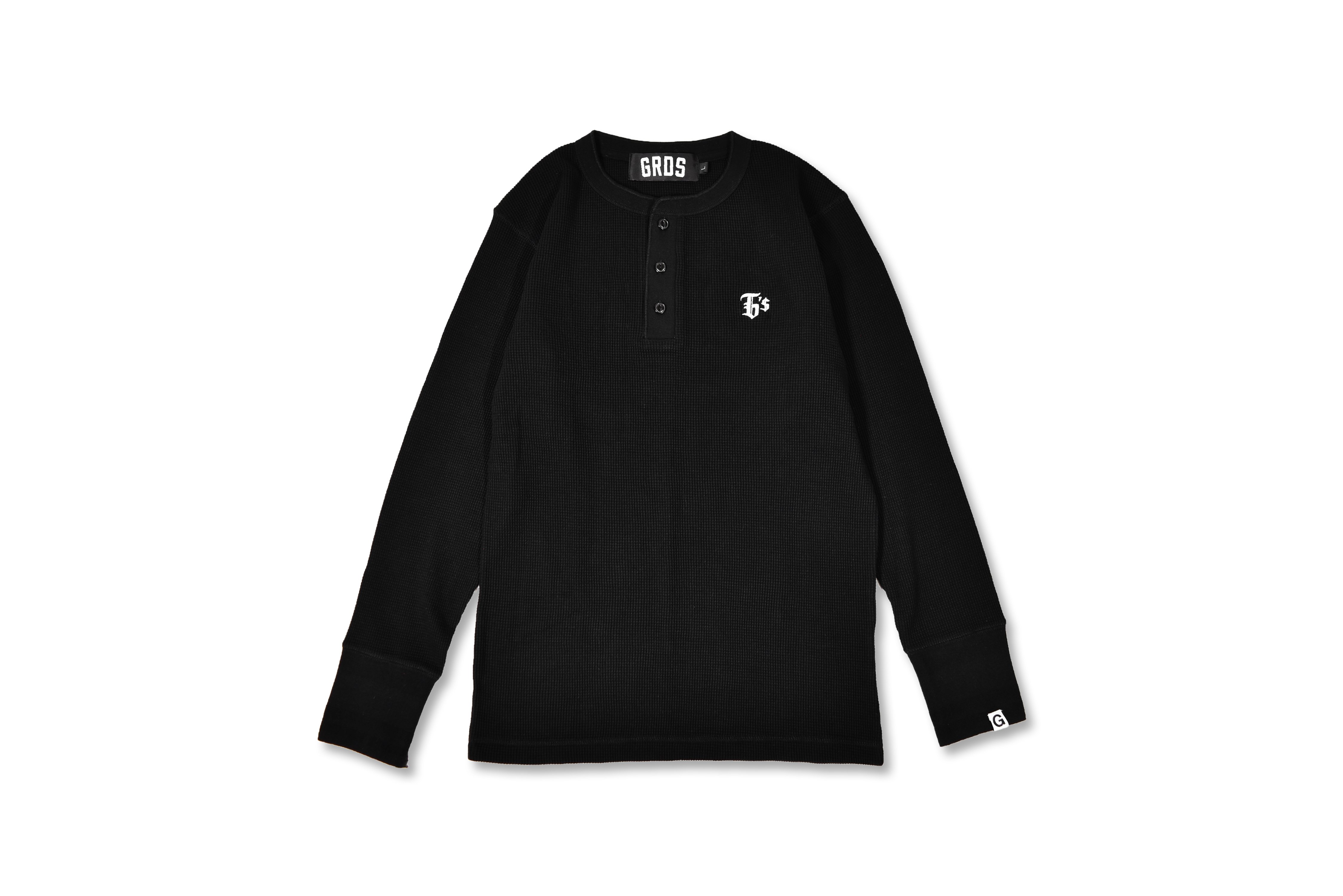 G'$ Goethe WAFFLE HENLEY LONG SLEEVE TEE(黑) G'$ Goethe WAFFLE HENLEY LONG SLEEVE TEE(黑)