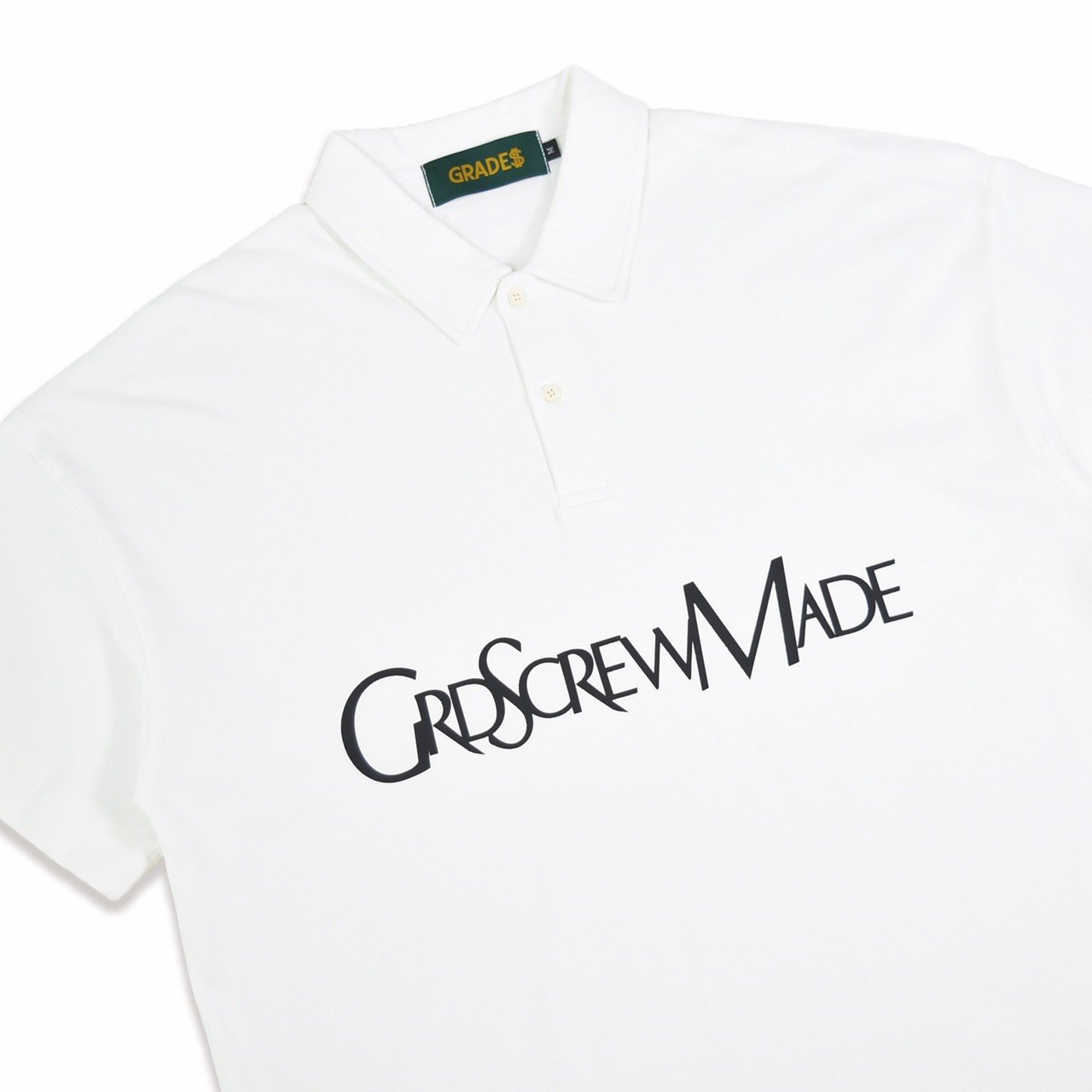 DISTORT LOGO POLO TEE(白)