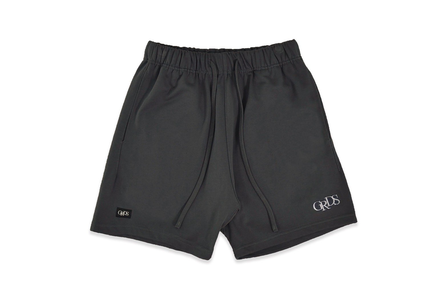 CLASSIC EMBROIDERY COTTON SHORTS(灰/銀)