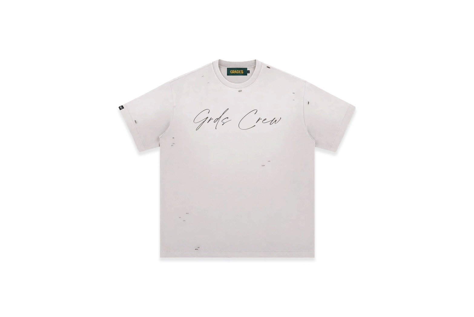 HANDWRITING LOGO DISTRESSED WASHED T-Shirt(水洗米) HANDWRITING LOGO DISTRESSED WASHED T-Shirt(水洗米)