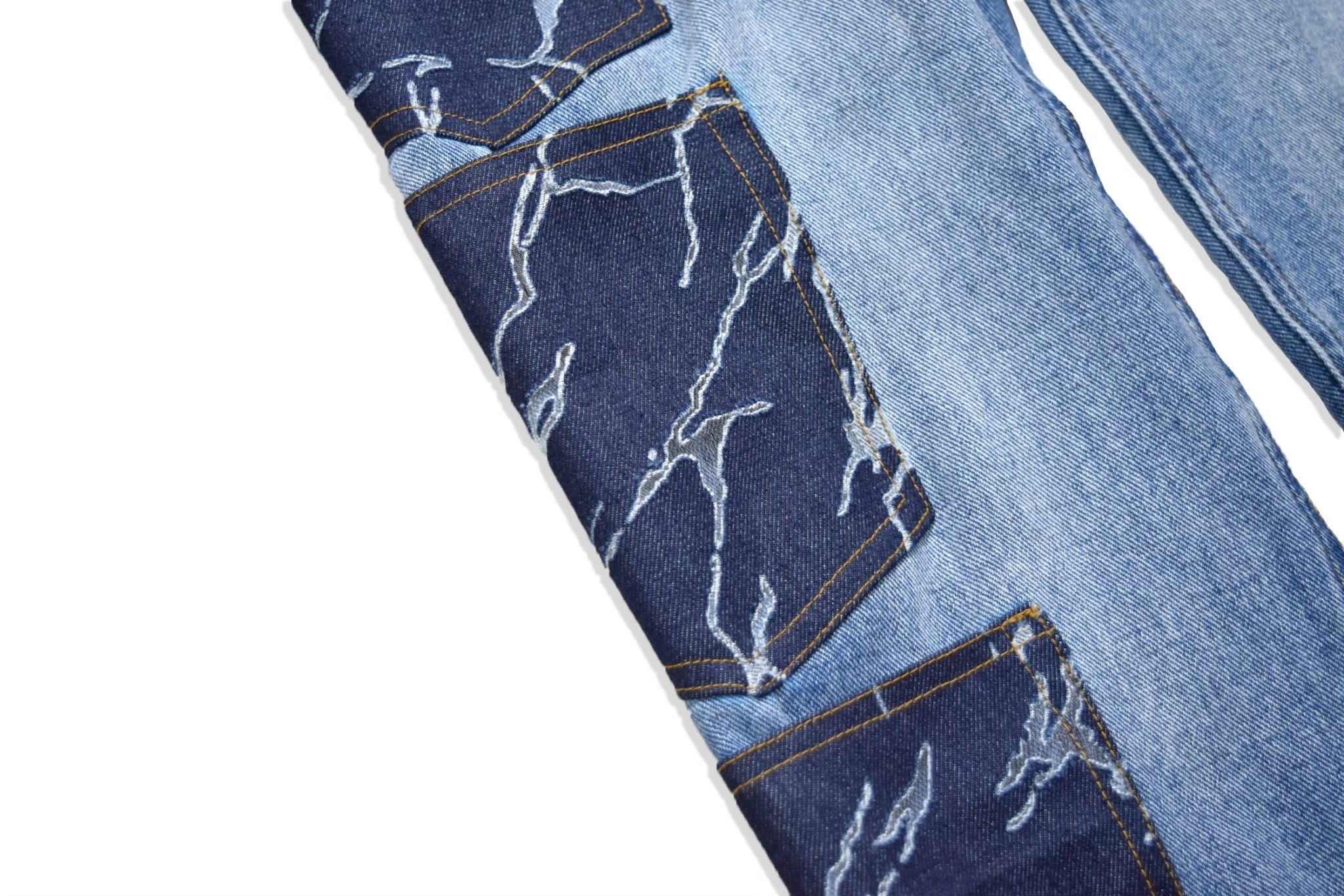 THUNDER POCKET JEANS 燒孔多口袋牛仔褲