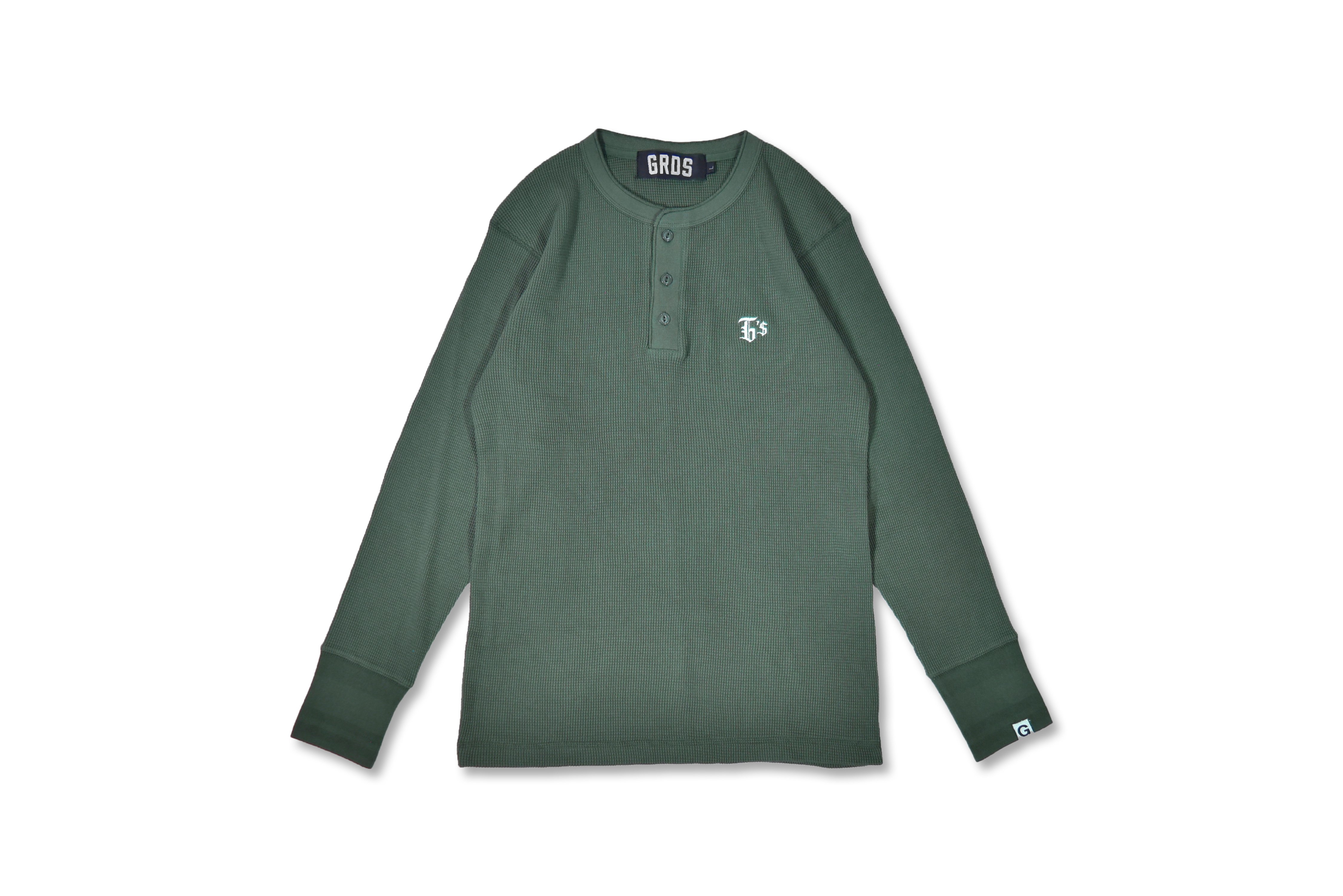 G'$ Goethe WAFFLE HENLEY LONG SLEEVE TEE(綠) G'$ Goethe WAFFLE HENLEY LONG SLEEVE TEE(綠)