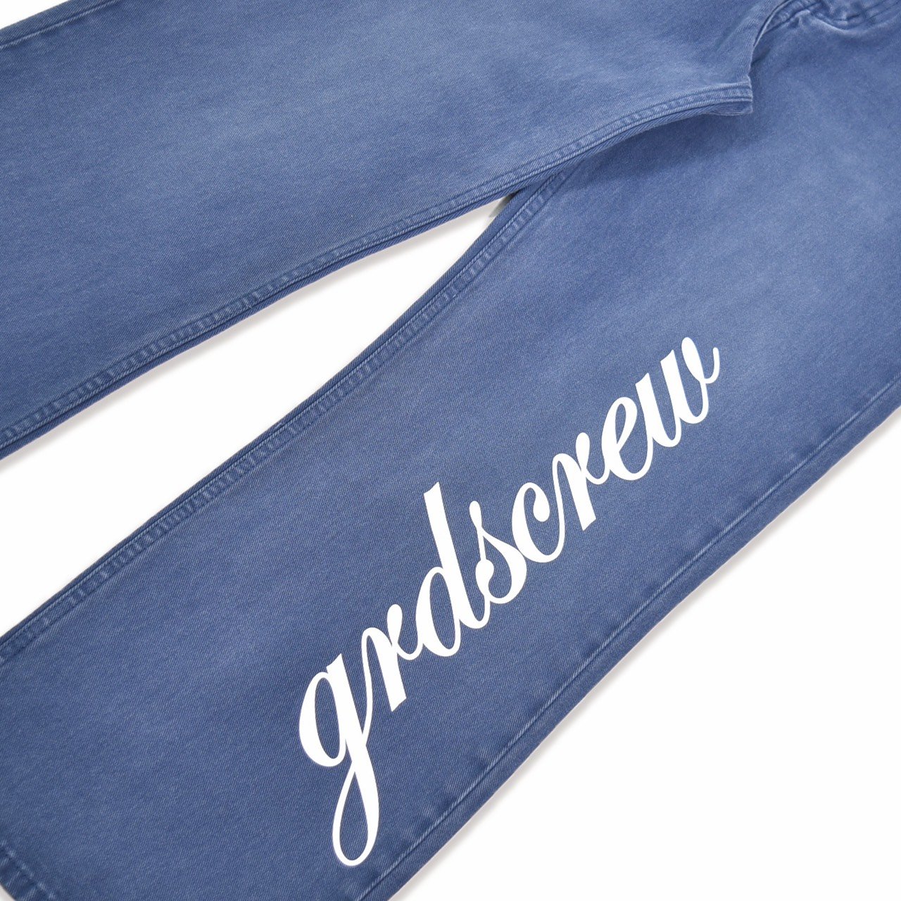 SCRIPT WIDE-LEG JEANS(藍)