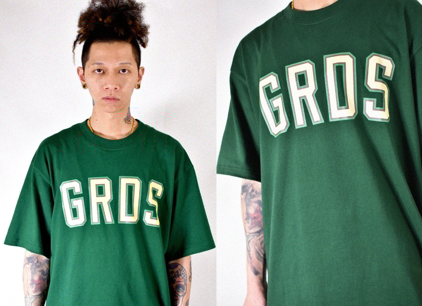 SPORTS LOGO T-Shirt (B/G) 經典運動字上衣