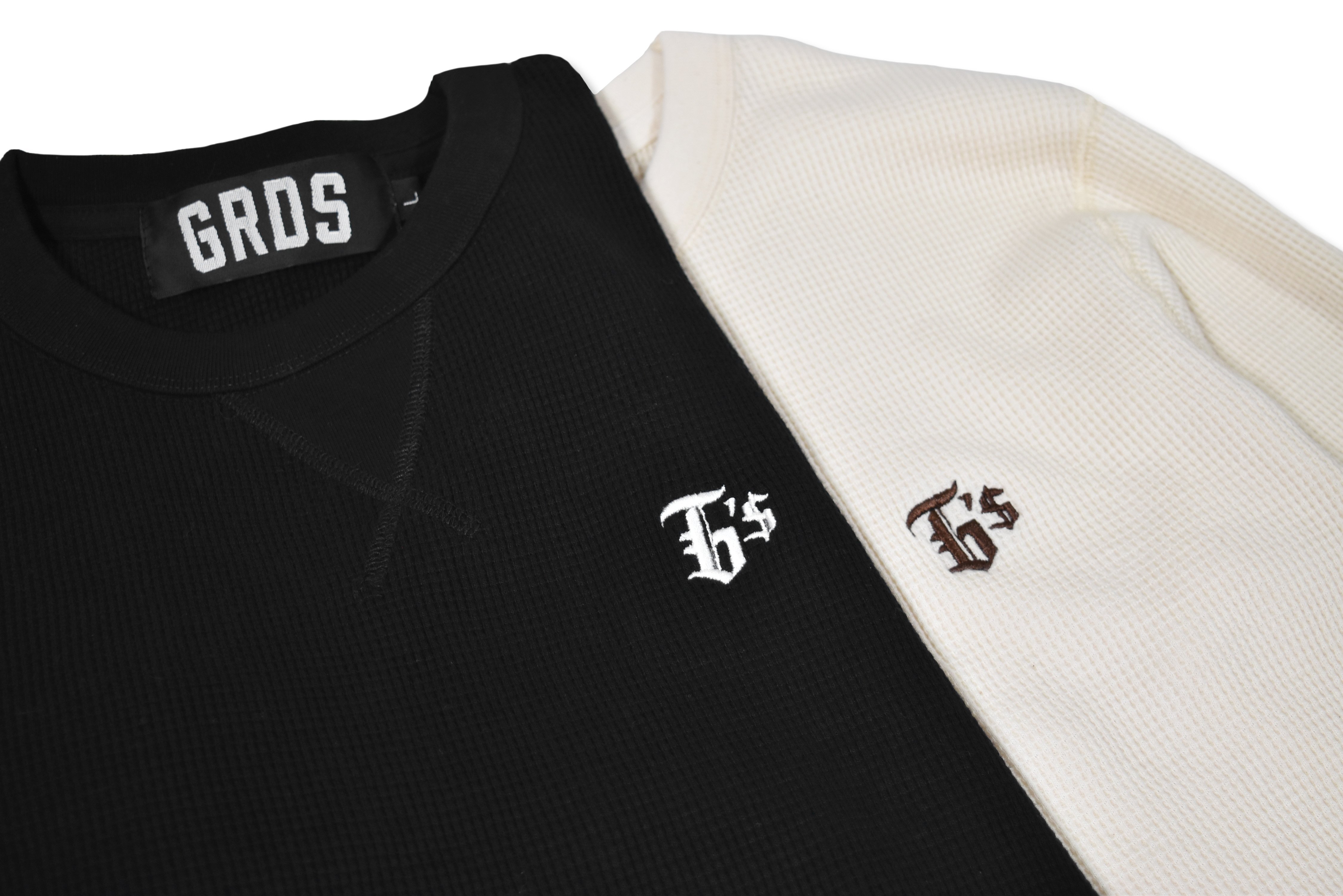 G'$ Goethe WAFFLE LONG SLEEVE TEE(黑)