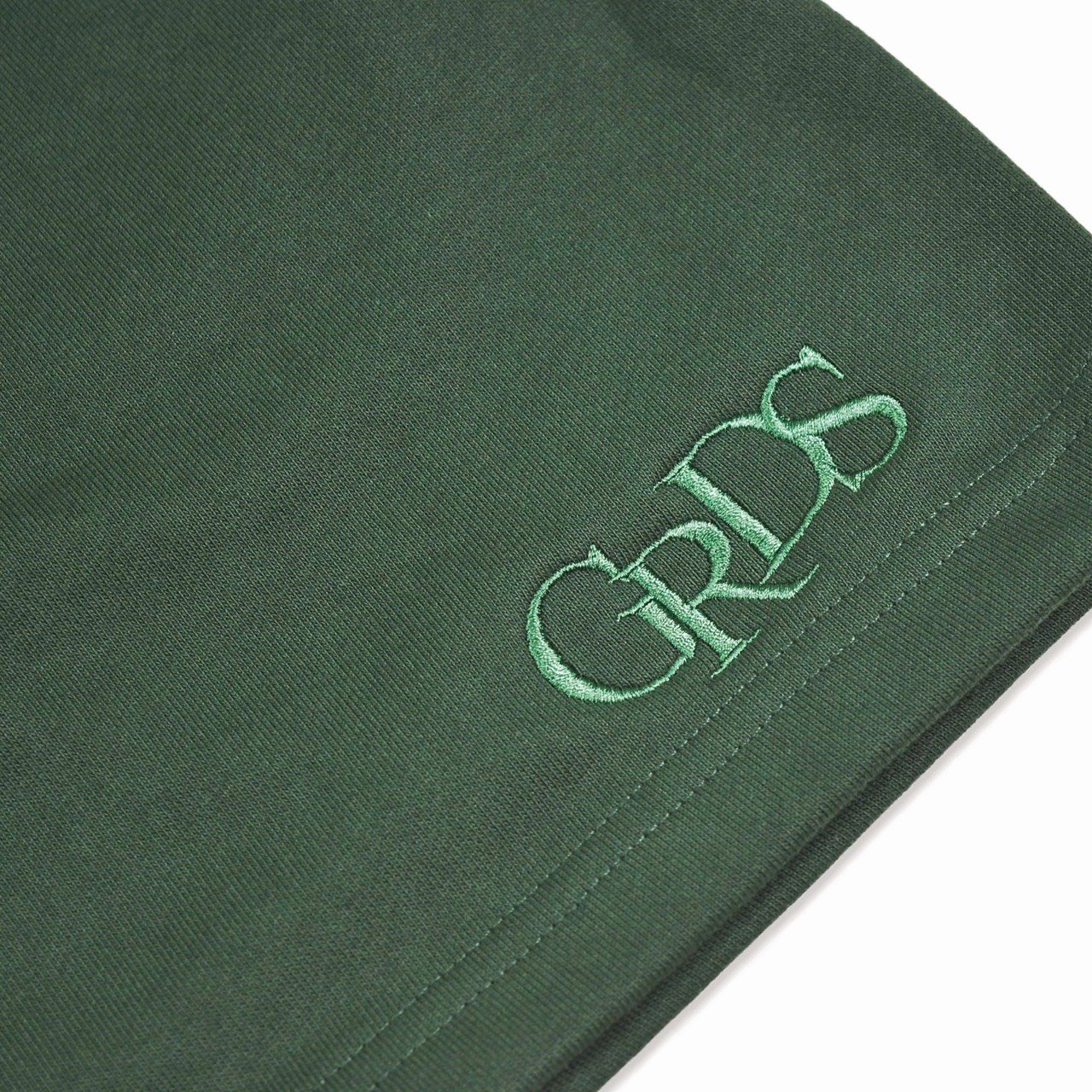 CLASSIC EMBROIDERY COTTON SHORTS(墨綠/綠)