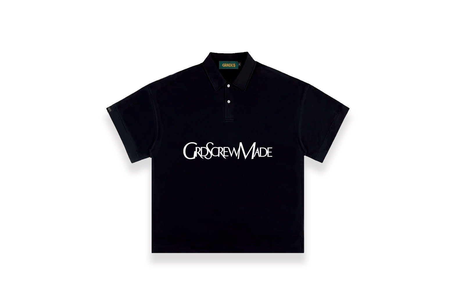 DISTORT LOGO POLO TEE(黑)