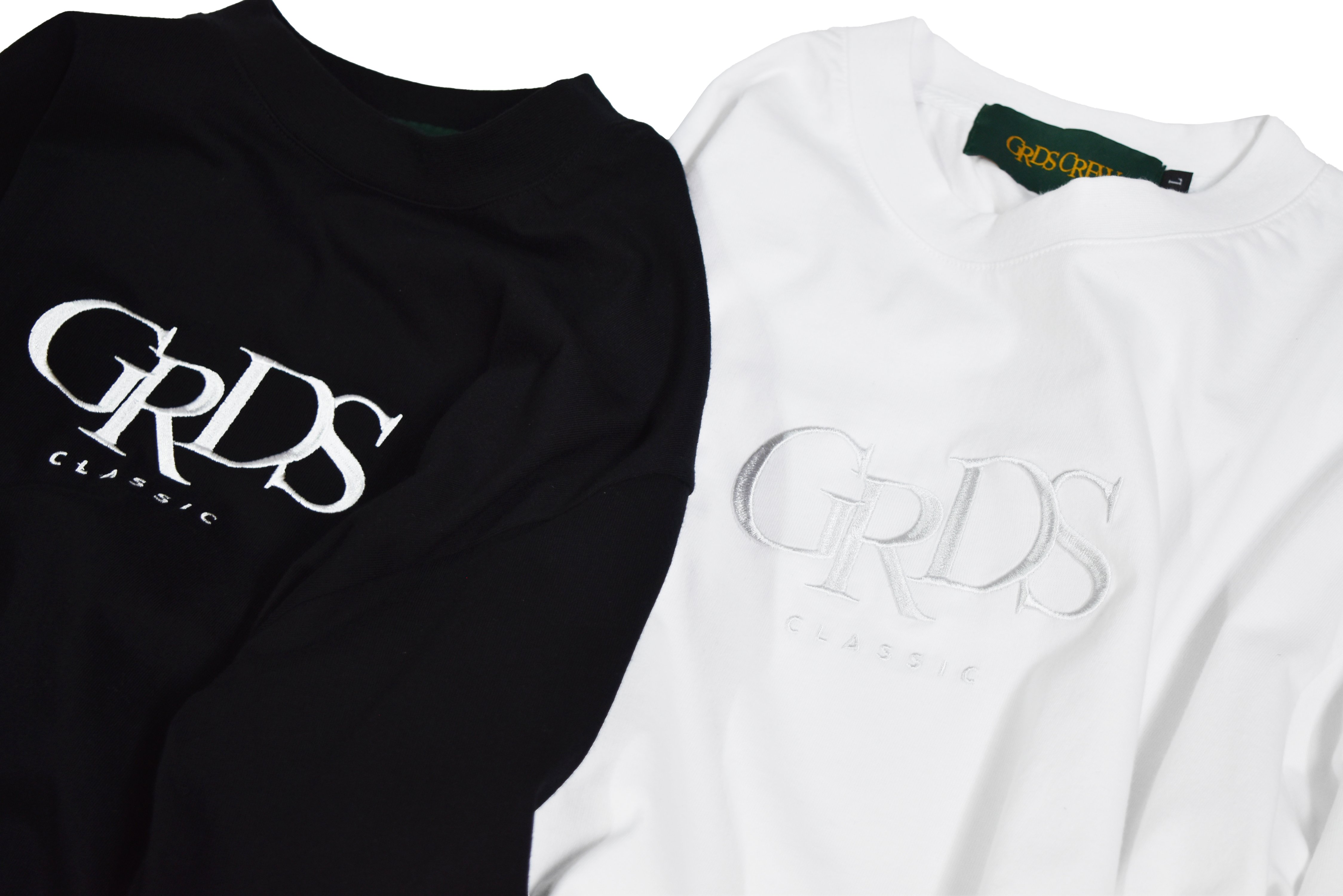 EMBROIDERED CLASSIC LOGO L/S TEE(白)