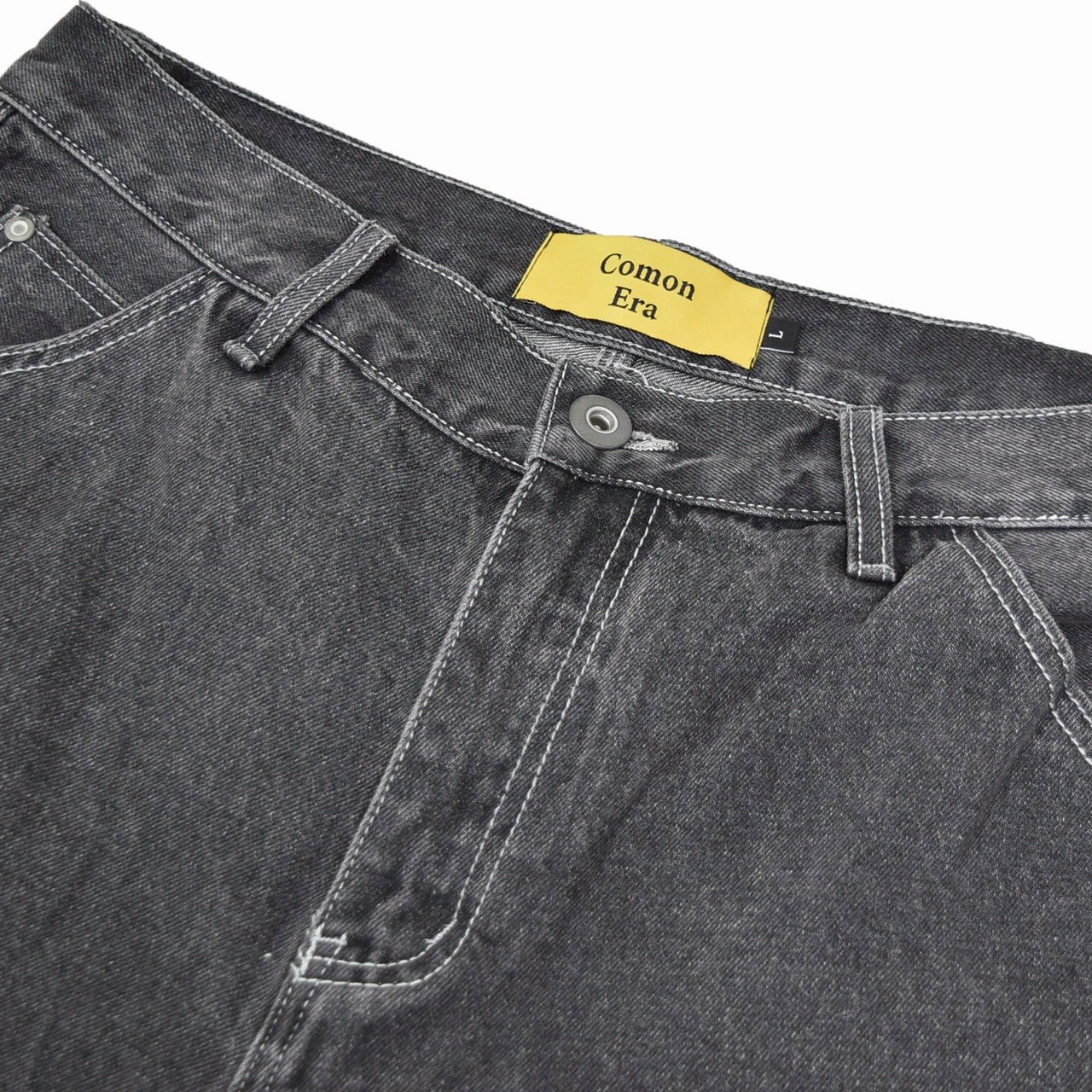 CMNE CARPENTER DENIM SHORTS(水洗黑)