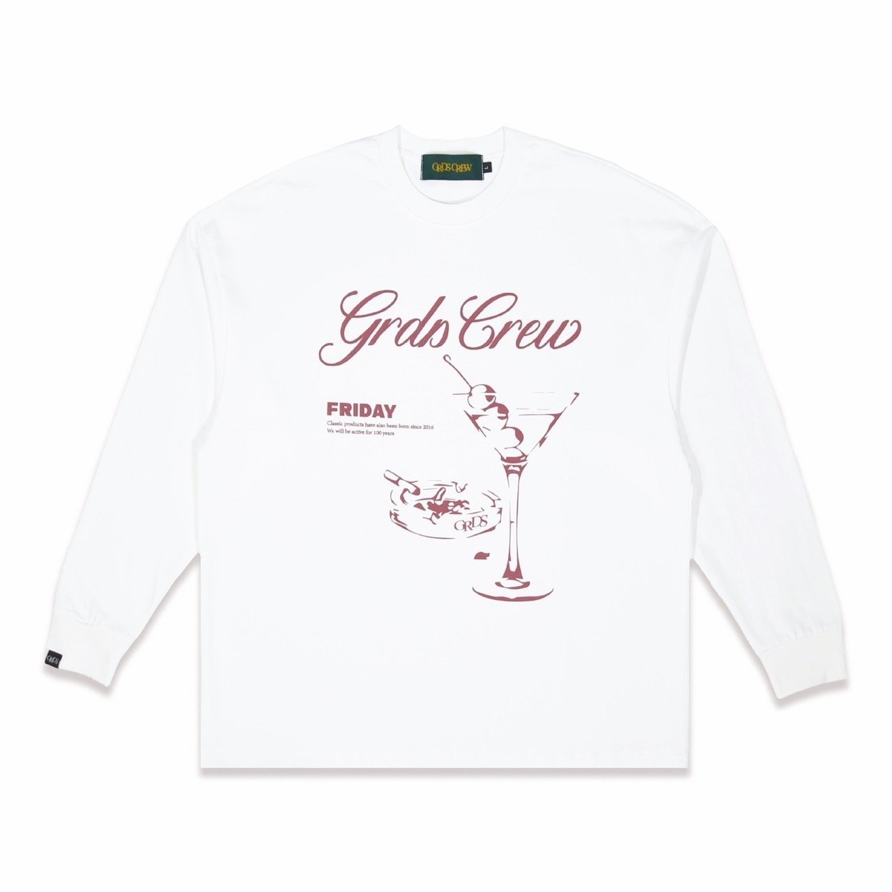 CHILLNIGHT L/S TEE(白)