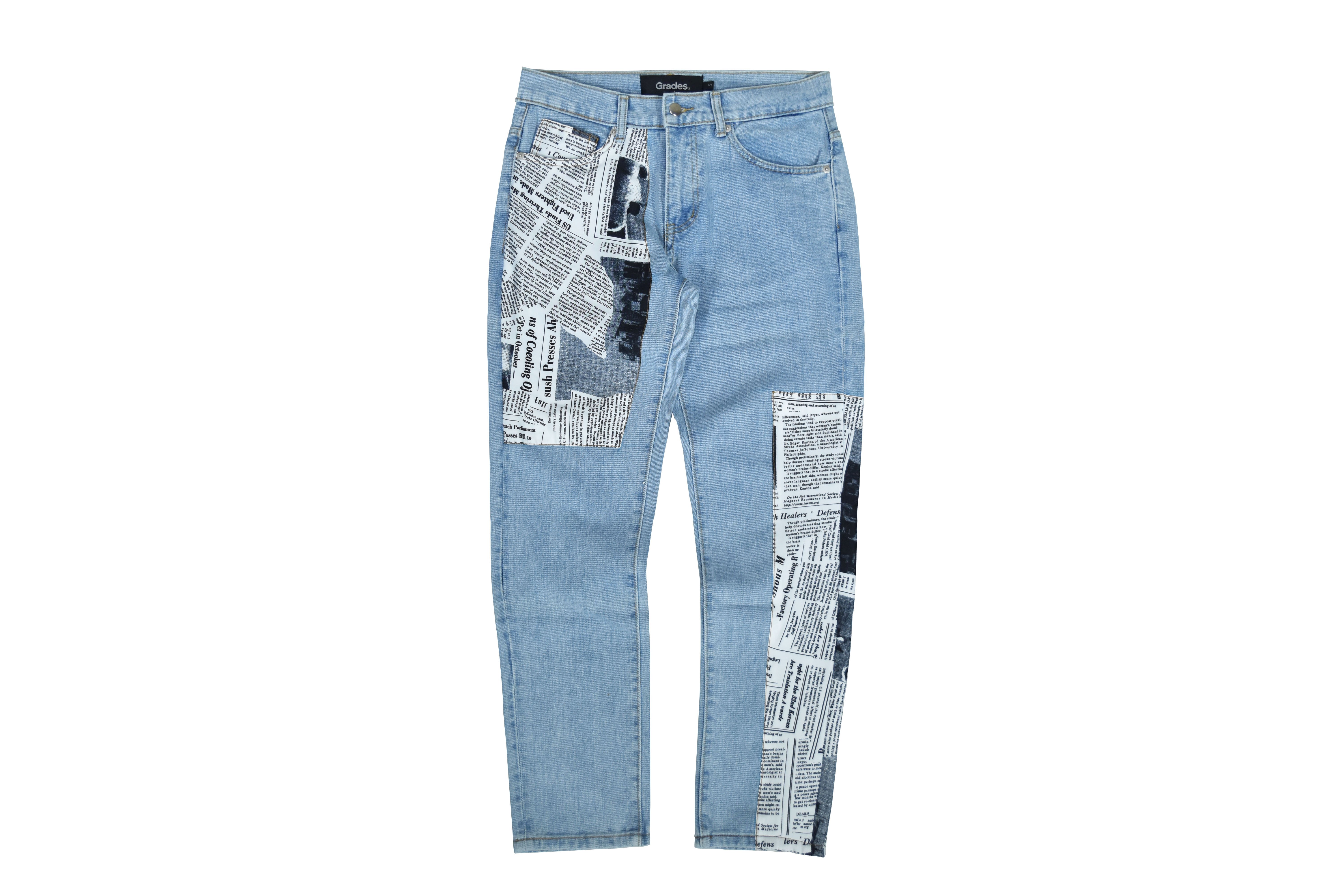 News Patch Jeans 報紙牛仔褲(水藍) News Patch Jeans 報紙牛仔褲(水藍)