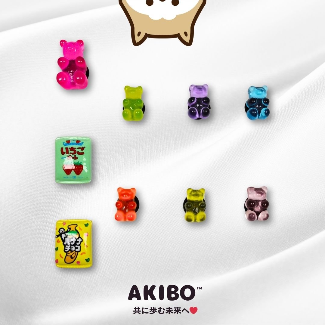AKIBO繽紛糖果款洞洞鞋扣(九件組)