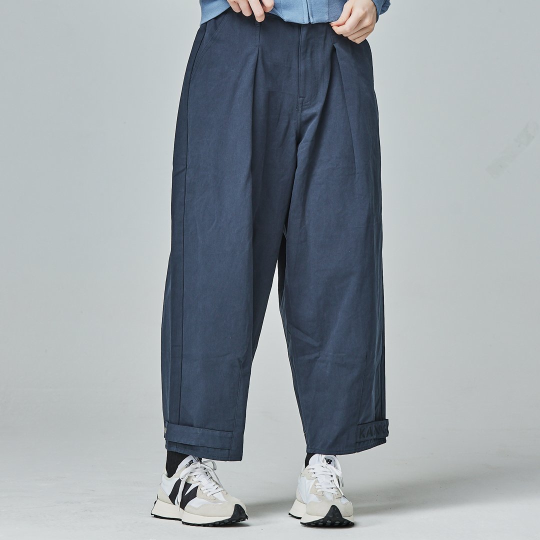 KANGOL袋鼠個性氣球長褲-深藍