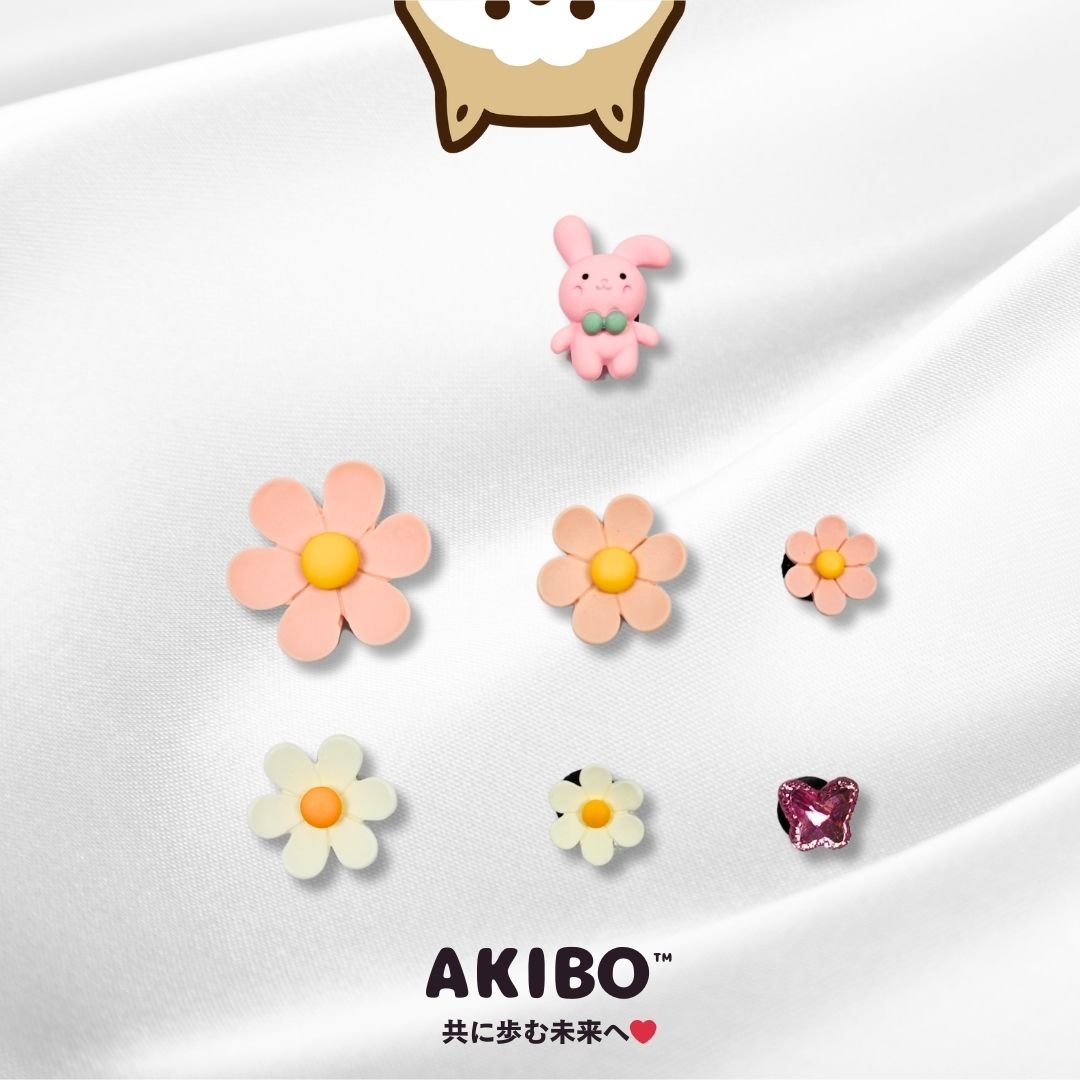 AKIBO兔兔花園款洞洞鞋扣(七件組)