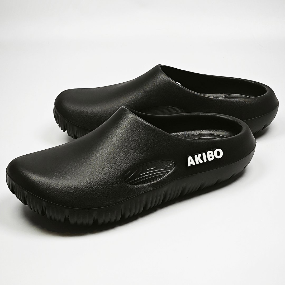 【買1送1】AKIBO巧巴達勃肯鞋-經典黑(中性款、雲朵感、輕量、耐走、防水) / 內附AKIBO品牌鞋扣1個。現在買再送鞋扣組(不挑款)