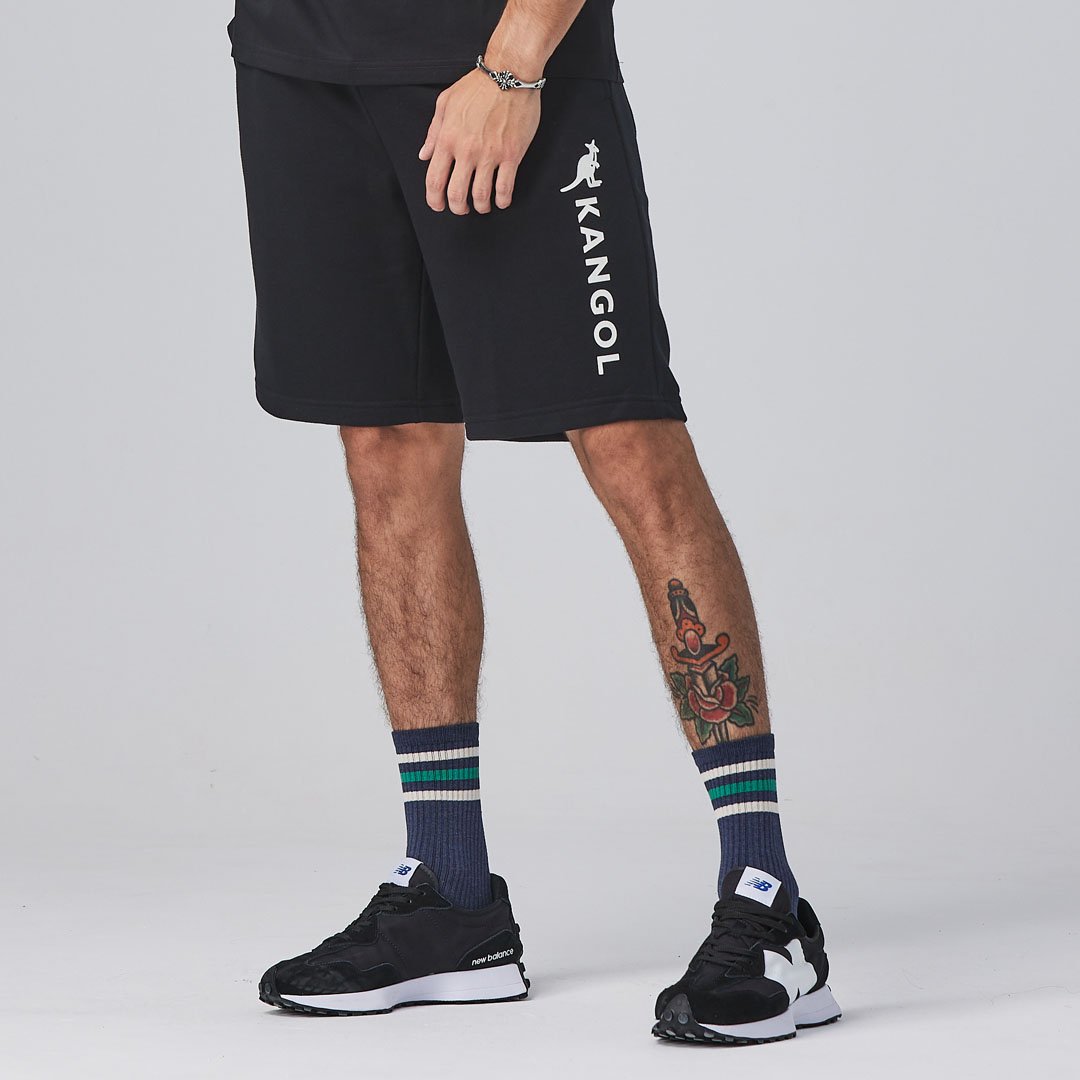 KANGOL袋鼠五分短褲-黑