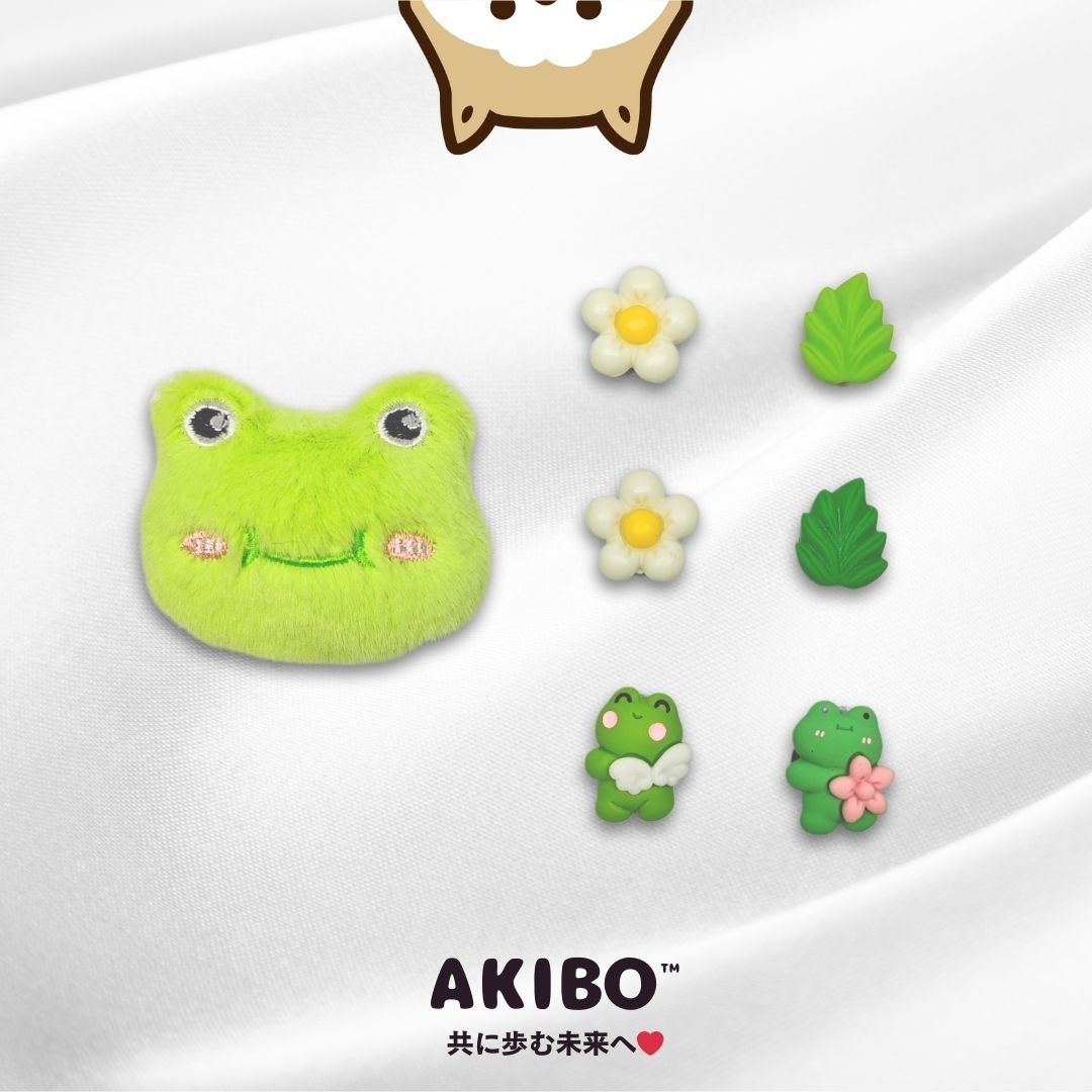 AKIBO青蛙王子款洞洞鞋扣(七件組)