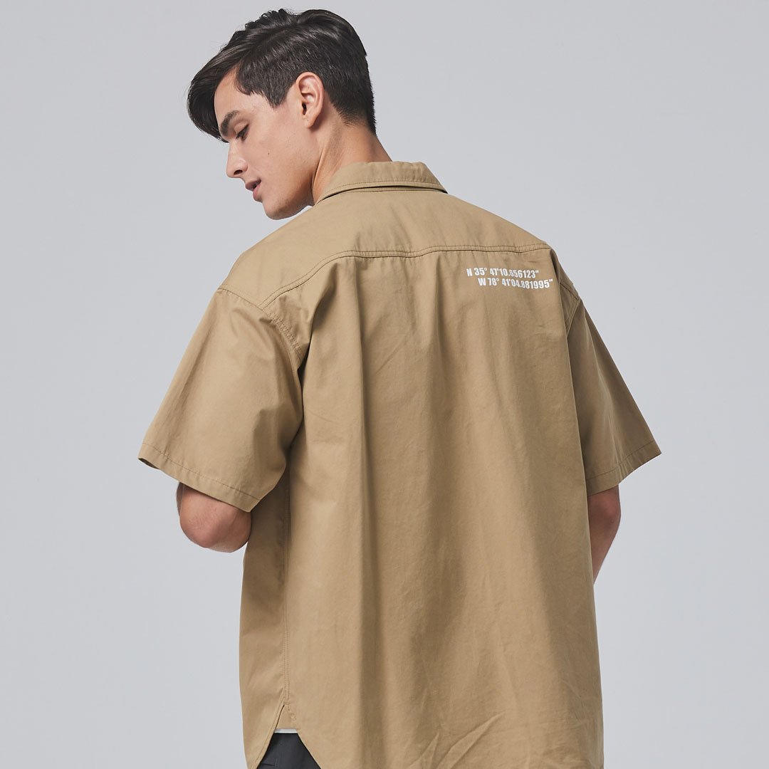 NCAA密西根大學Michigan織標工裝襯衫-卡