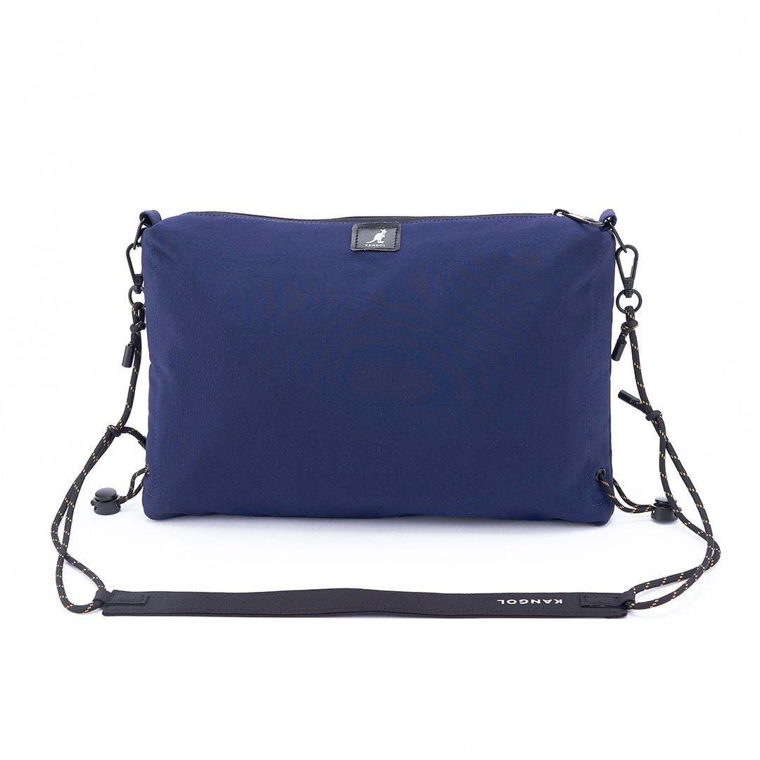 KANGOL水洗尼龍雲朵包-深藍