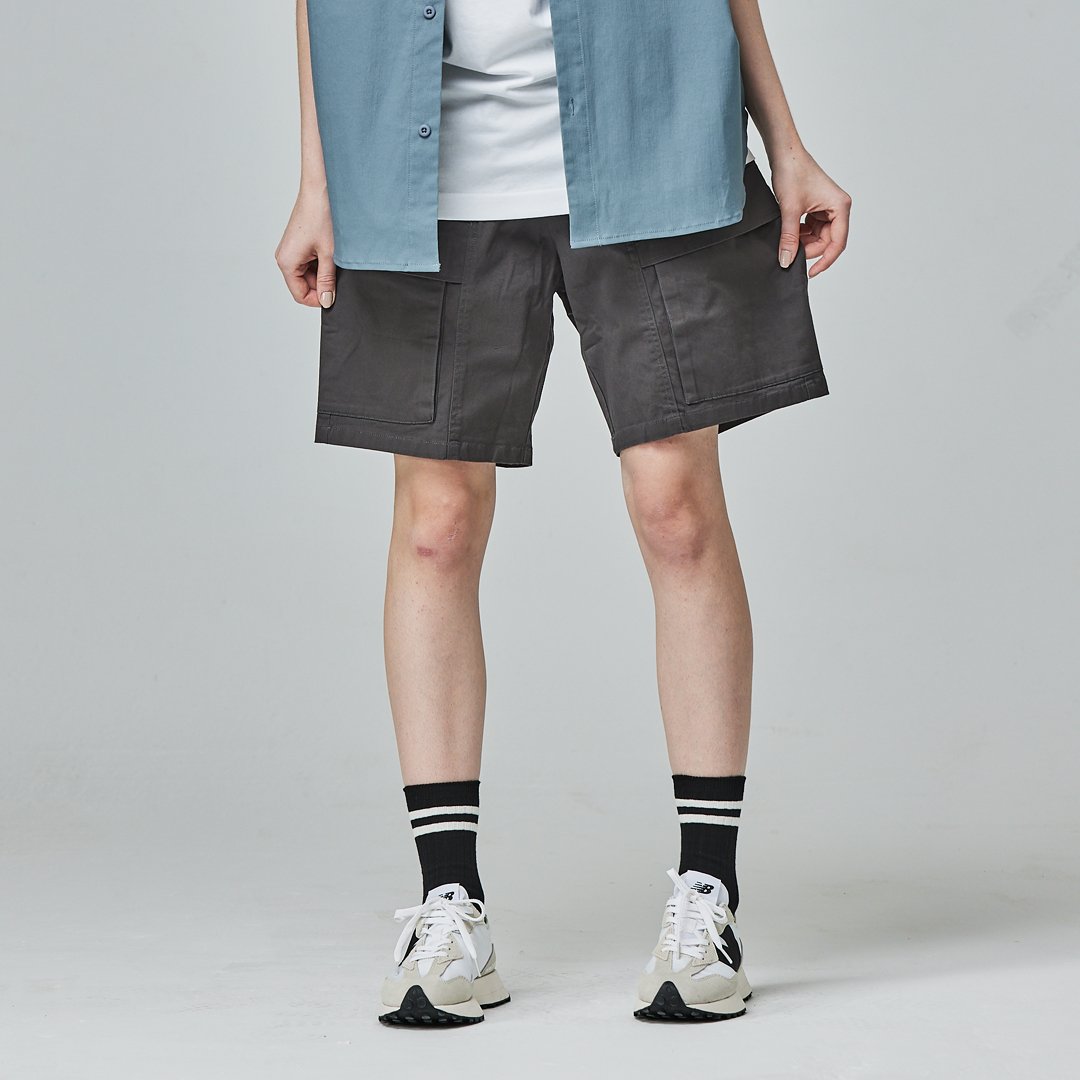 KANGOL袋鼠工裝多口袋短褲-鐵灰