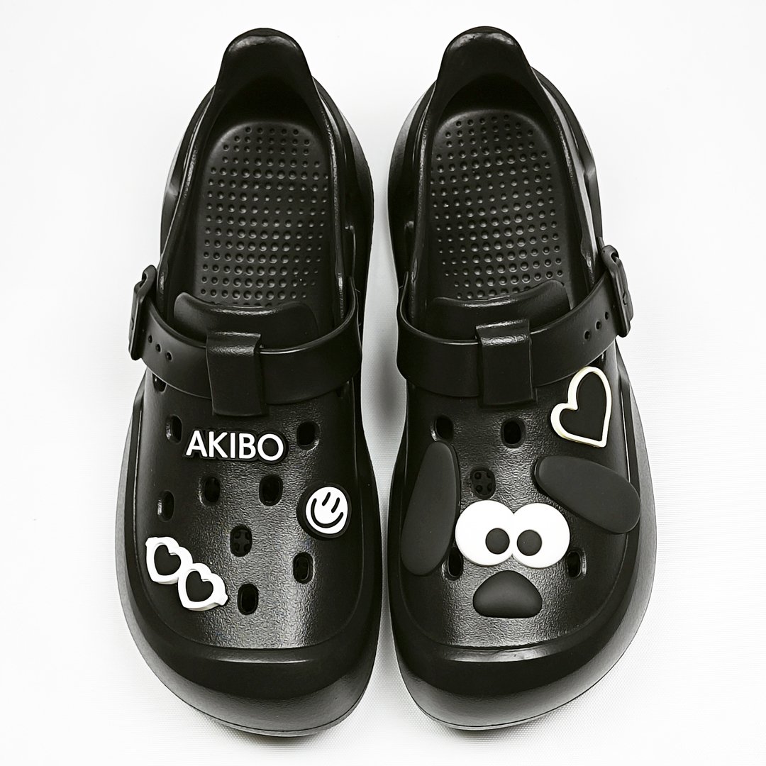 AKIBO微笑萌犬款洞洞鞋扣(七件組)