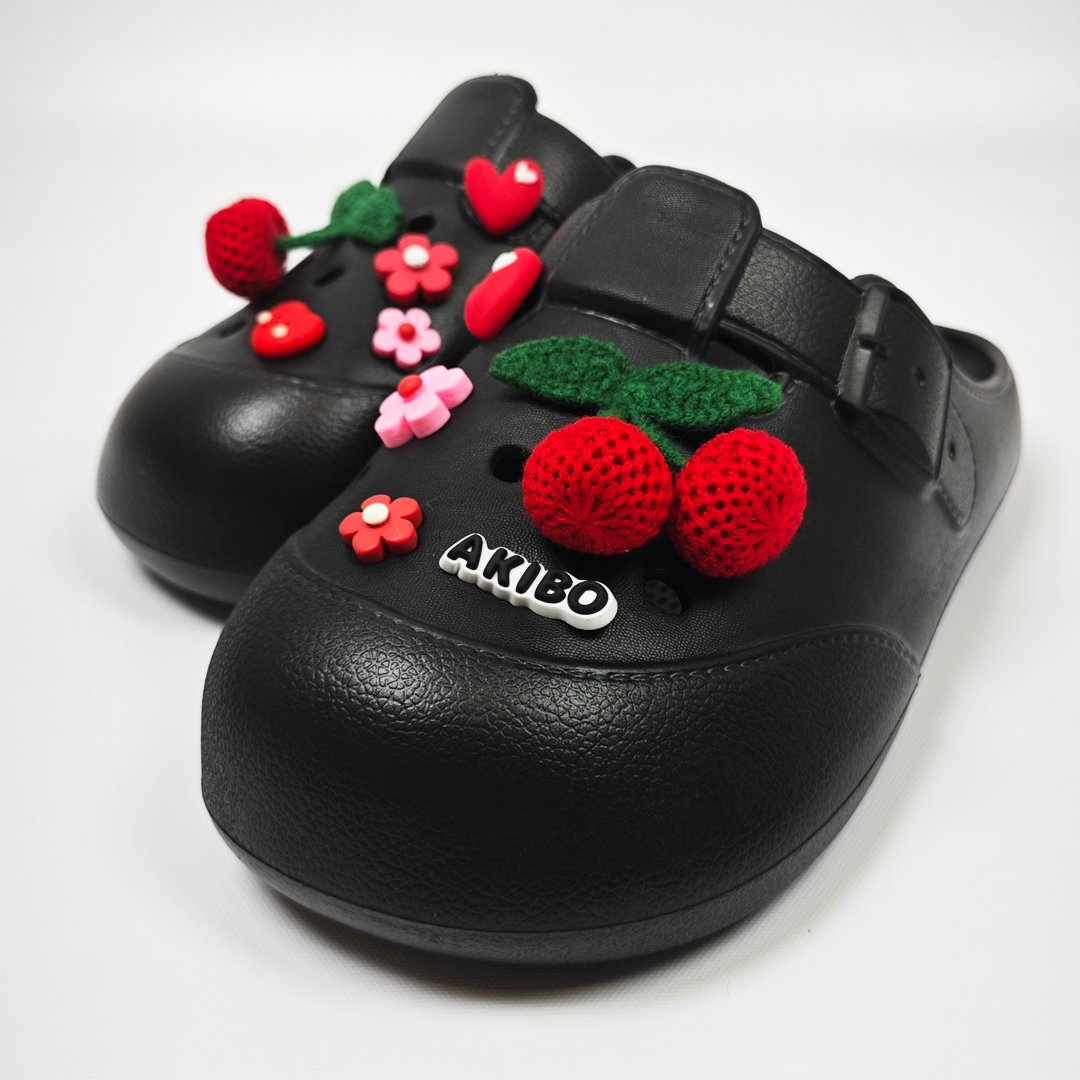AKIBO櫻桃戀曲款洞洞鞋扣 (九件組)