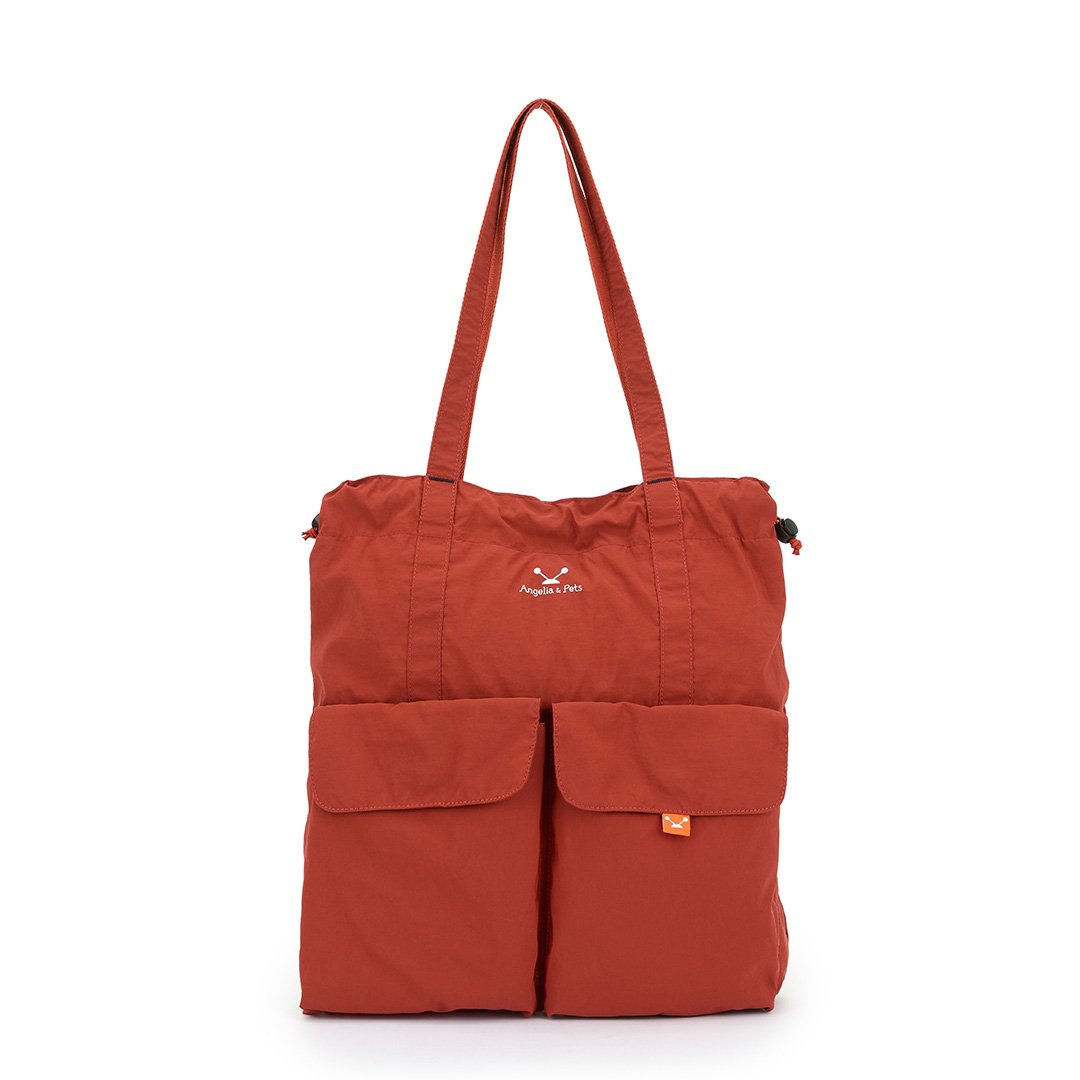 Angelia&Pets輕防撥水側肩包-深橘