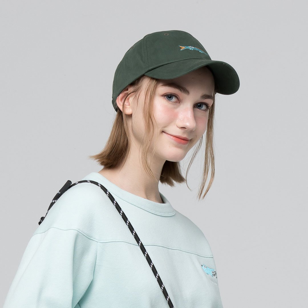 Angelia&Pets精緻刺繡動物老帽-橄欖(男女共款)