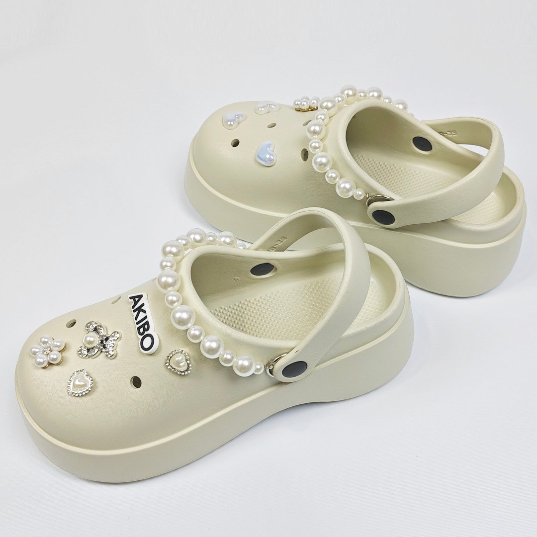 AKIBO花心珍珠款洞洞鞋扣 (十件組)