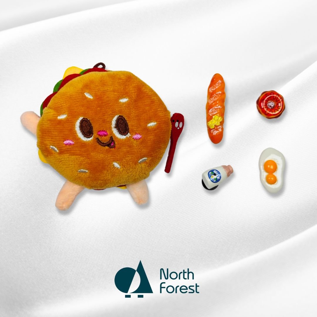 活力早餐款洞洞鞋扣 (五件組)