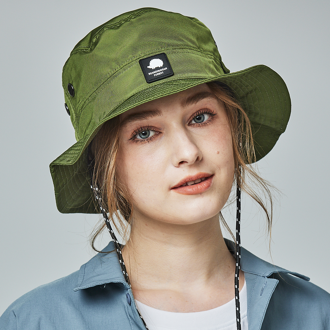 SCANDINAVIAN FOREST北歐小刺蝟戶外漁夫帽-軍綠