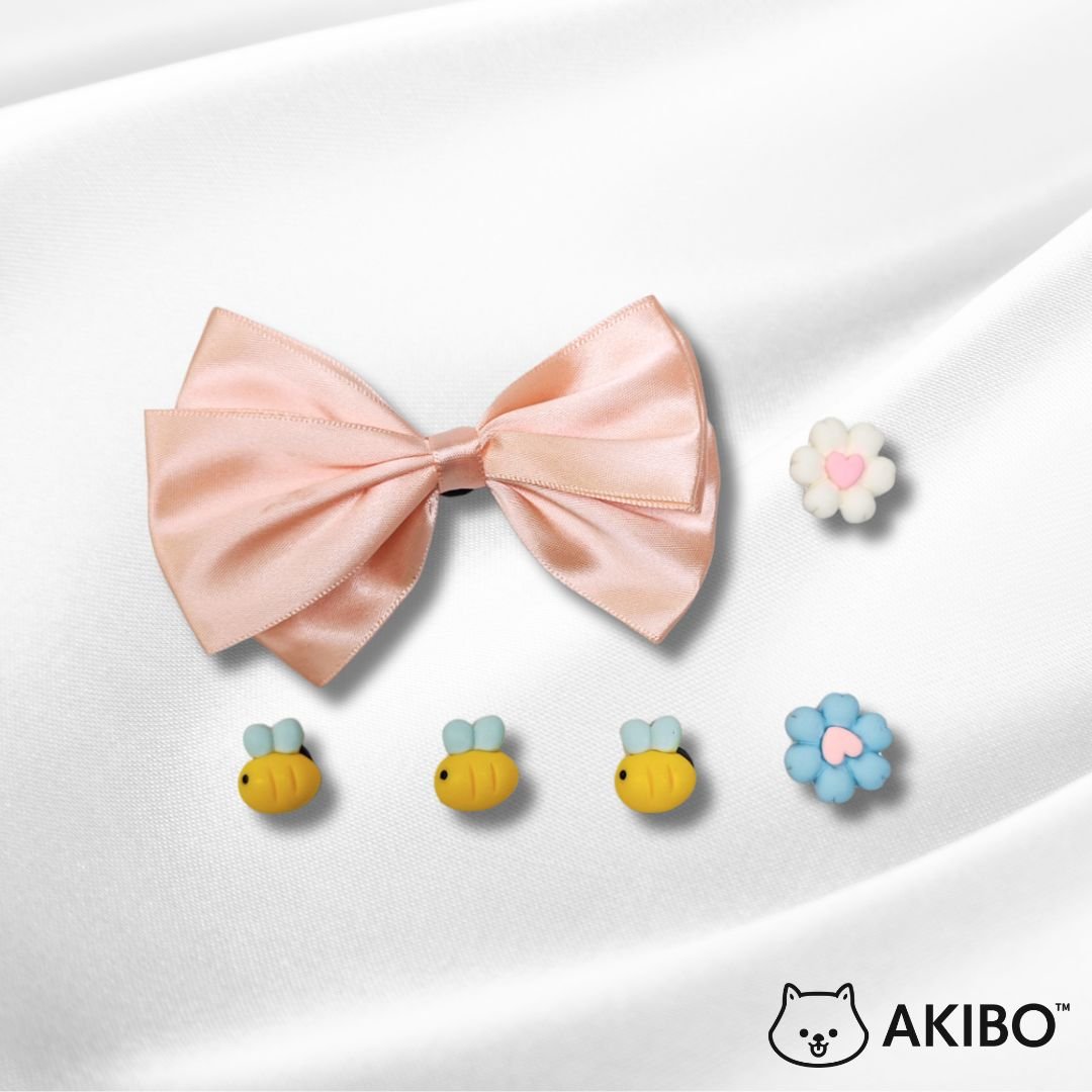 AKIBO蜜蜂蝴蝶款洞洞鞋扣 (六件組)