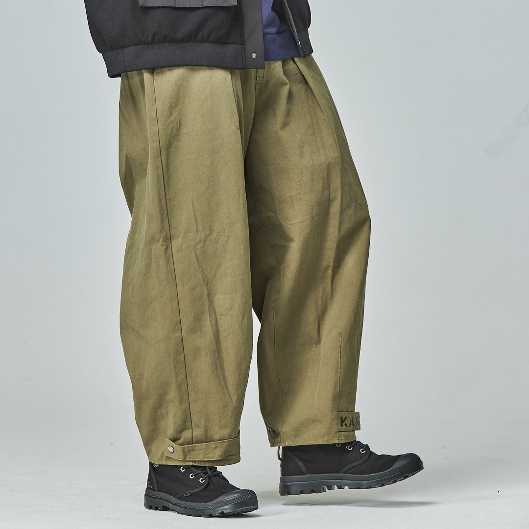 KANGOL袋鼠個性氣球長褲-綠