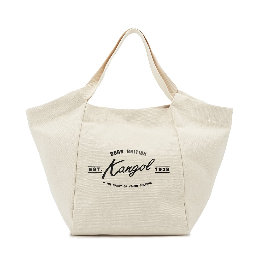 KANGOL帆布托特包-米白