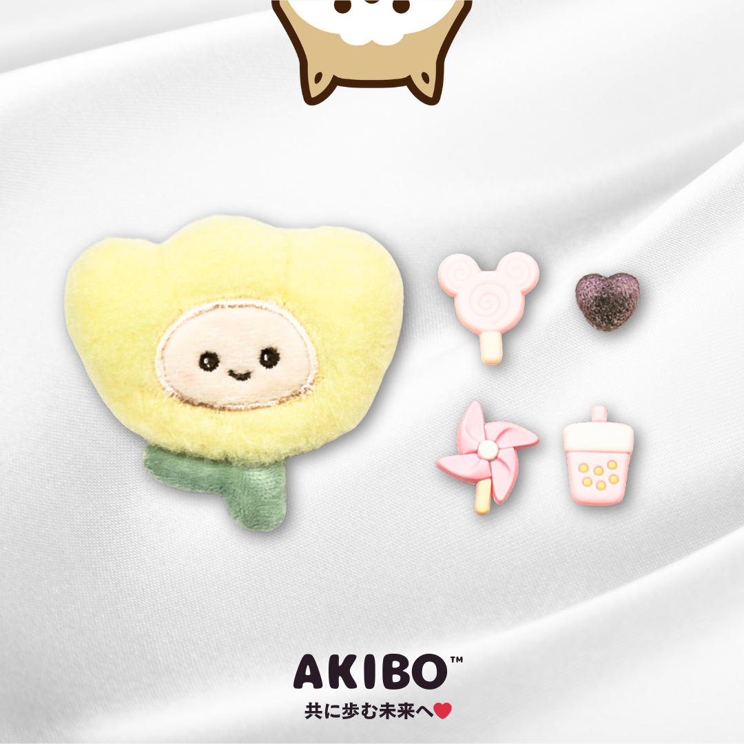 AKIBO花朵微風款洞洞鞋扣(五件組)